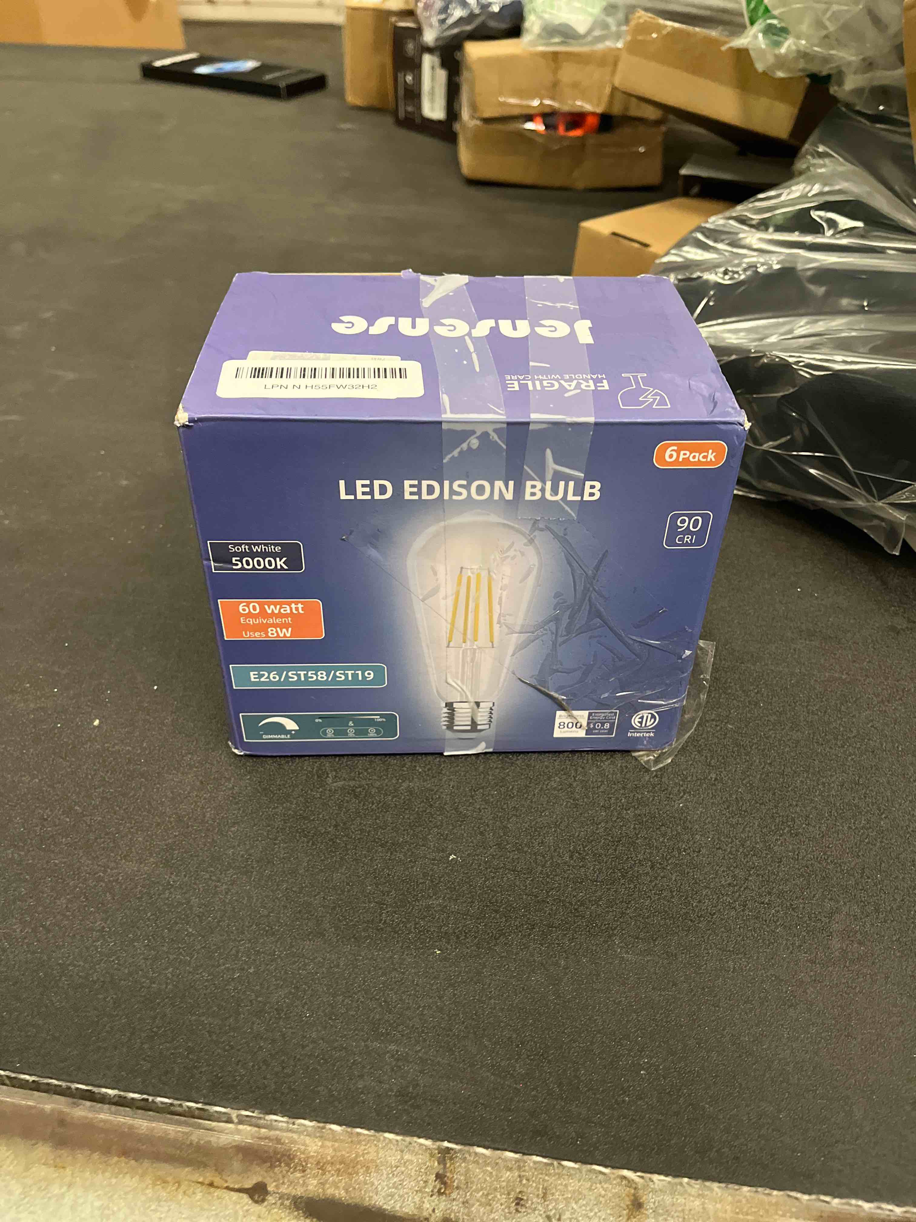 Condition photo showing Good Condition for ASOKO LED Dimmable Vintage Edison Led Bulbs 6W Antique Style Edison Light Bulbs, 2300K Warm White (Amber Gold Glass), Squarrel Cage Filament Vintage Light Bulb,ST64, E26 Base (2300K-6W-6PCS) Yellow 6w 6 Count (Pack of 1)