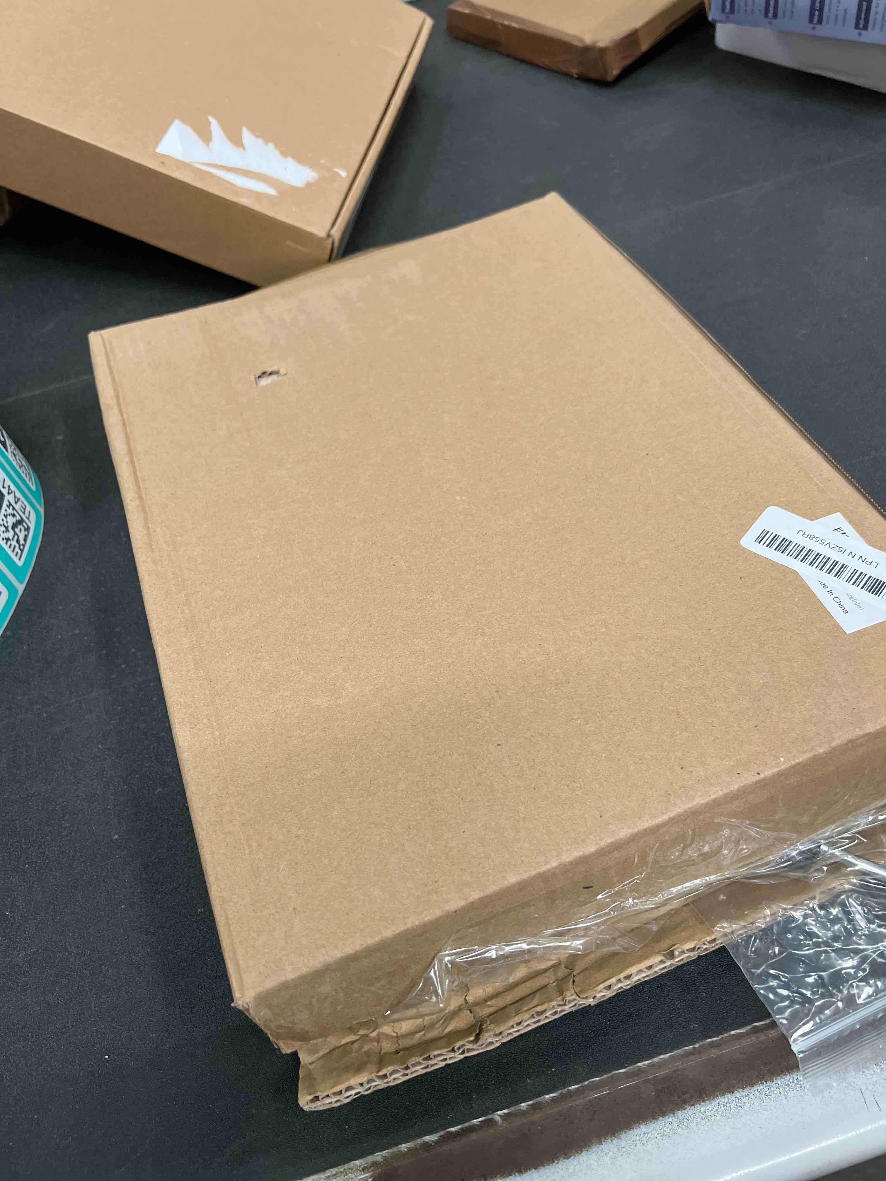 Condition photo showing As Is for 2 Tier Bathroom Counter Organizer,Standing Rack Cosmetic Holder,Wood Bathroom Organizer,Vanity Organizer Bathroom Counter Tray,for Bathroom,Bedroom (Log Color)