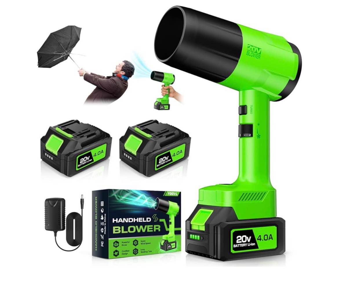 Cordless Leaf Blower - 800000RPM Electric Blower with 4.0Ah Battery Powered - Lightweight Handheld L