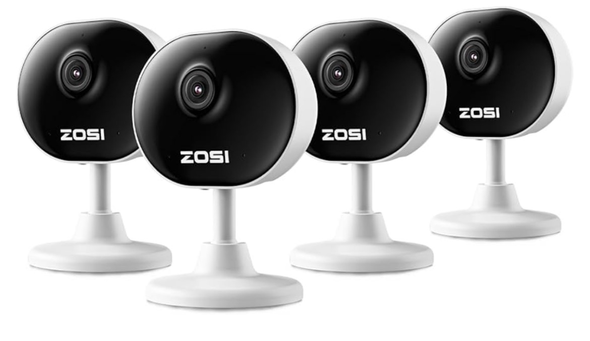 ZOSI Indoor Security Camera, 2Pack 1080P Home WiFi Camera with Phone App, Smart Motion Detection,2 W