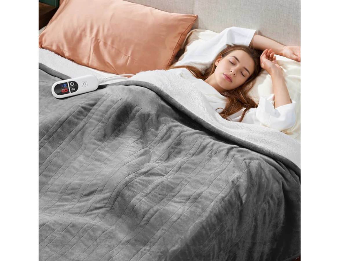 Electric Blanket Heated Full Size, Ultra-Soft 84" x 72" Heating Blankets, Fast, Even & Efficient Hea