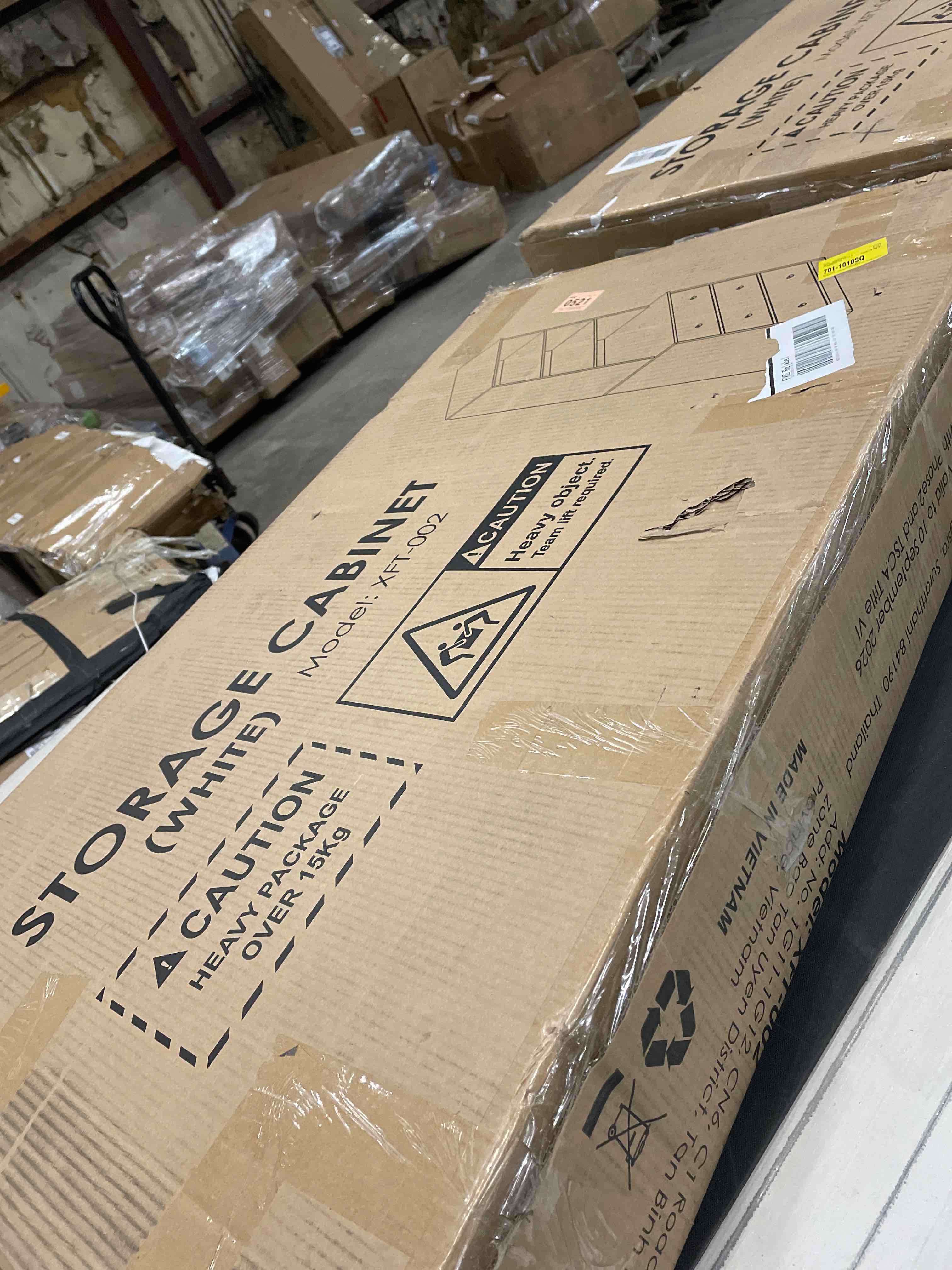 Condition photo showing As Is for Reshelle 71" H x 94.5" W Glass Library Bookcase