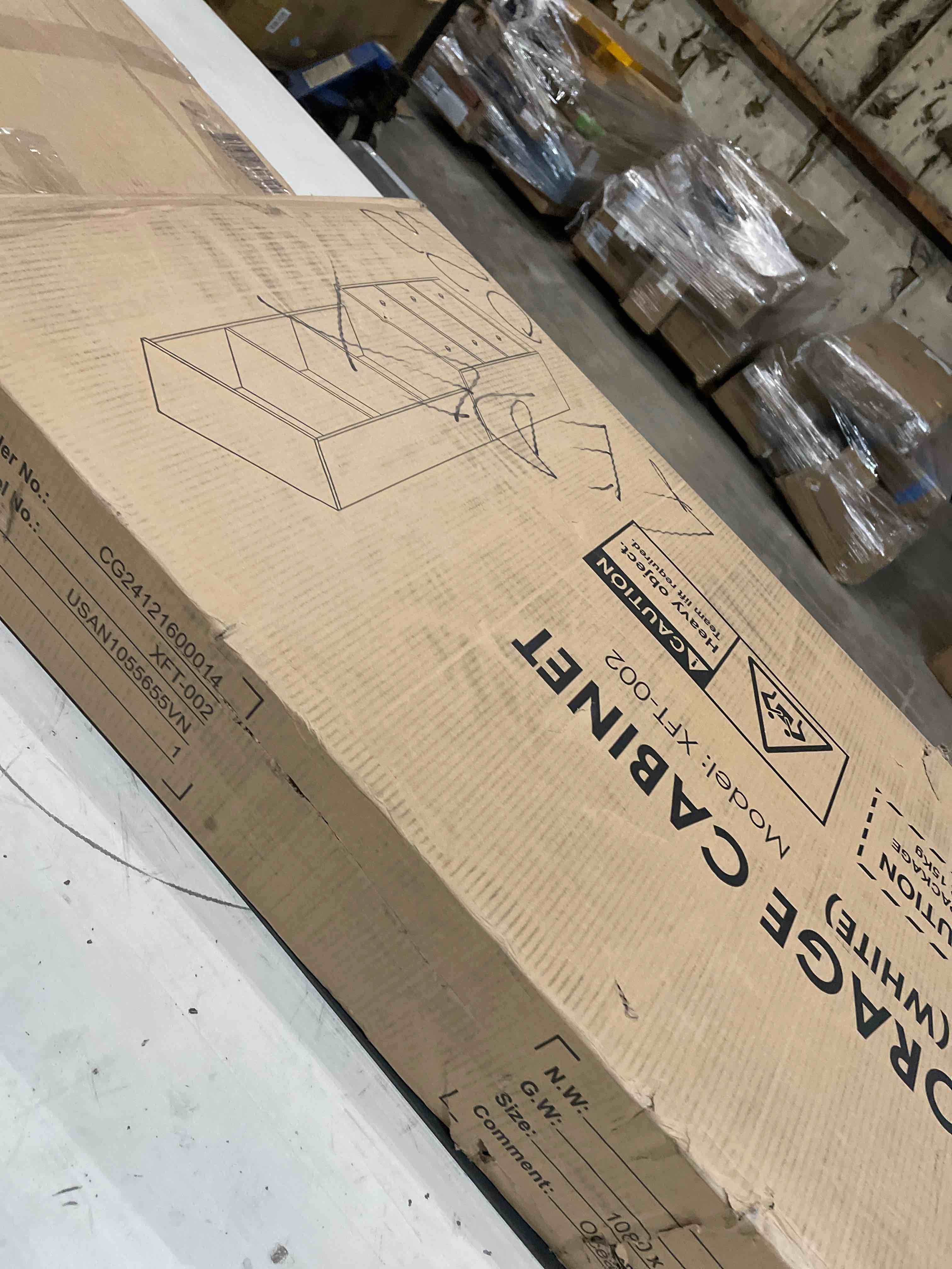 Condition photo showing As Is for Reshelle 71" H x 94.5" W Glass Library Bookcase