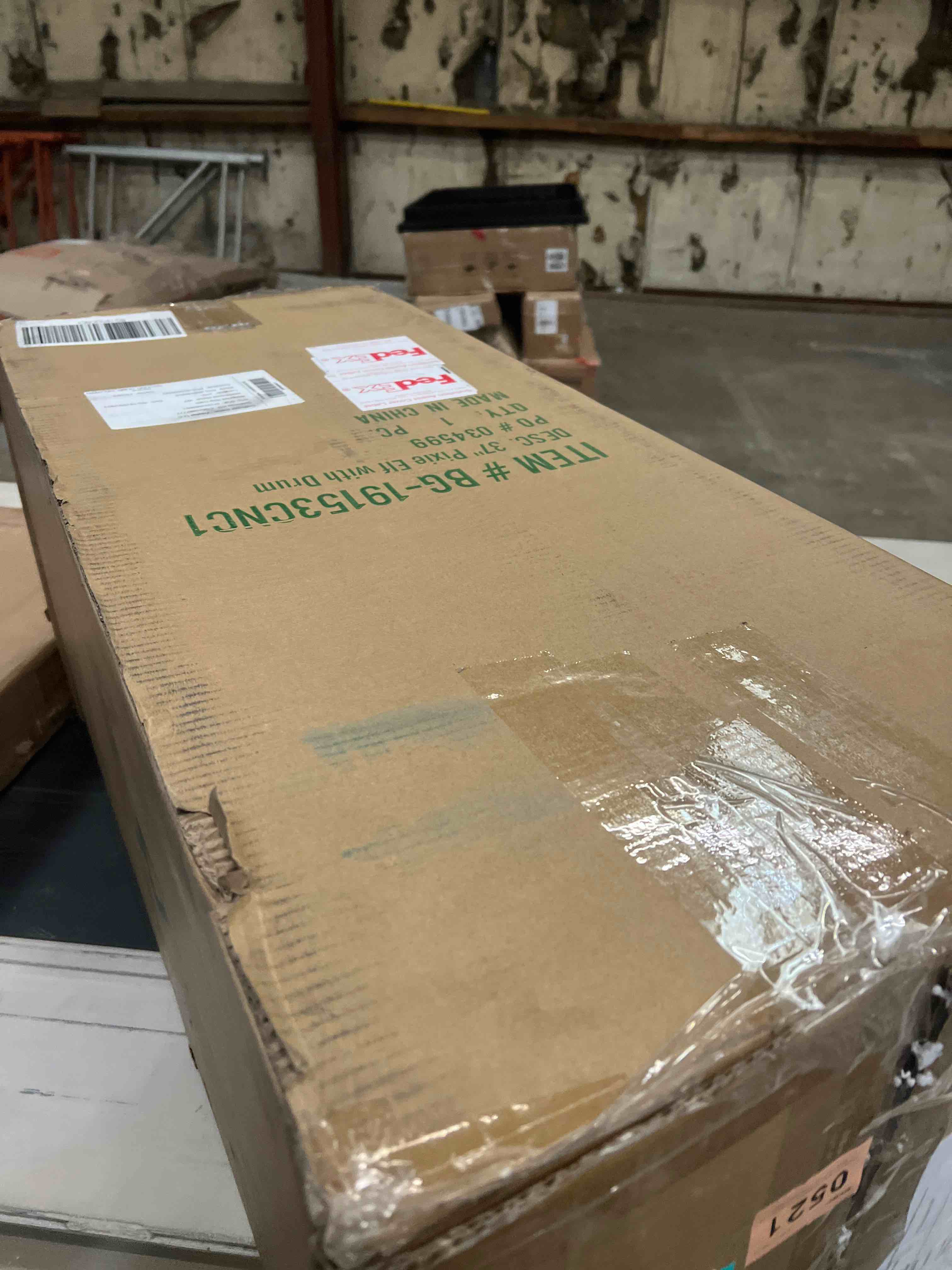 Condition photo showing Good Condition for 37 in. Drumming Pixie Elf with Multicolor Lights