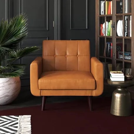 Gaige Faux Leather Armchair