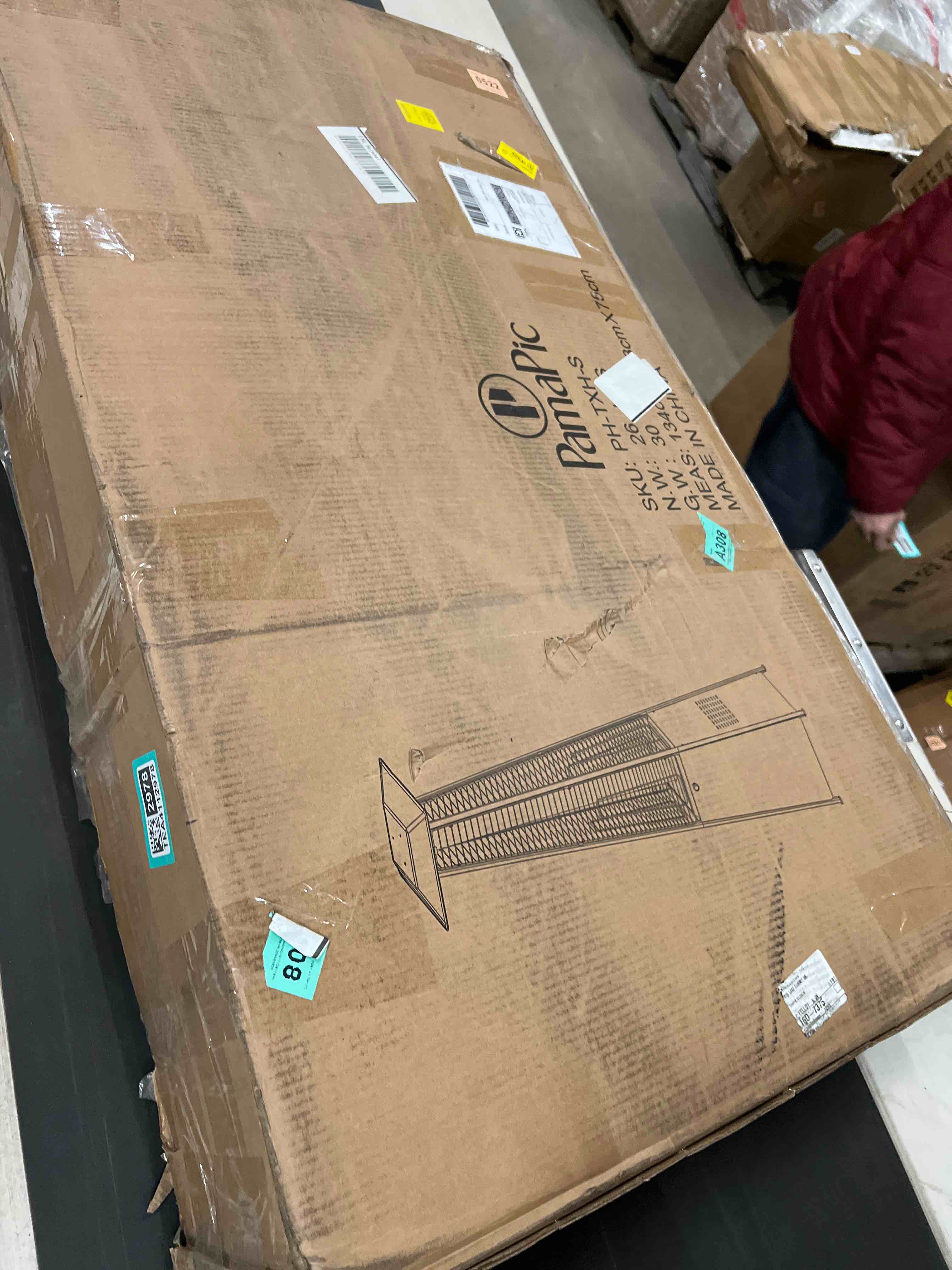 Condition photo showing As Is for Pyramid 48,000 BTU Propane Patio Heater