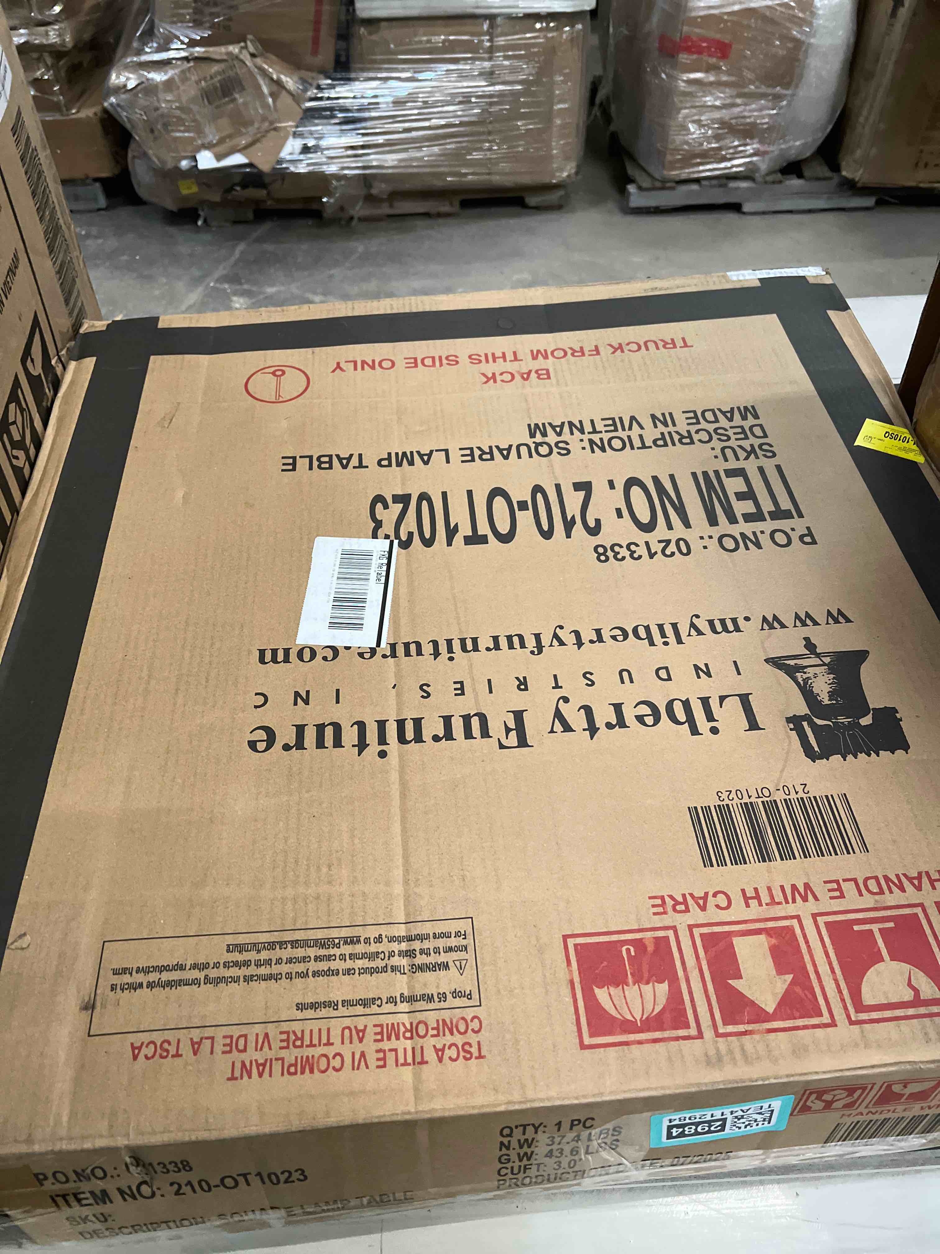 Condition photo showing As Is for Laron Barrow End Table with Storage