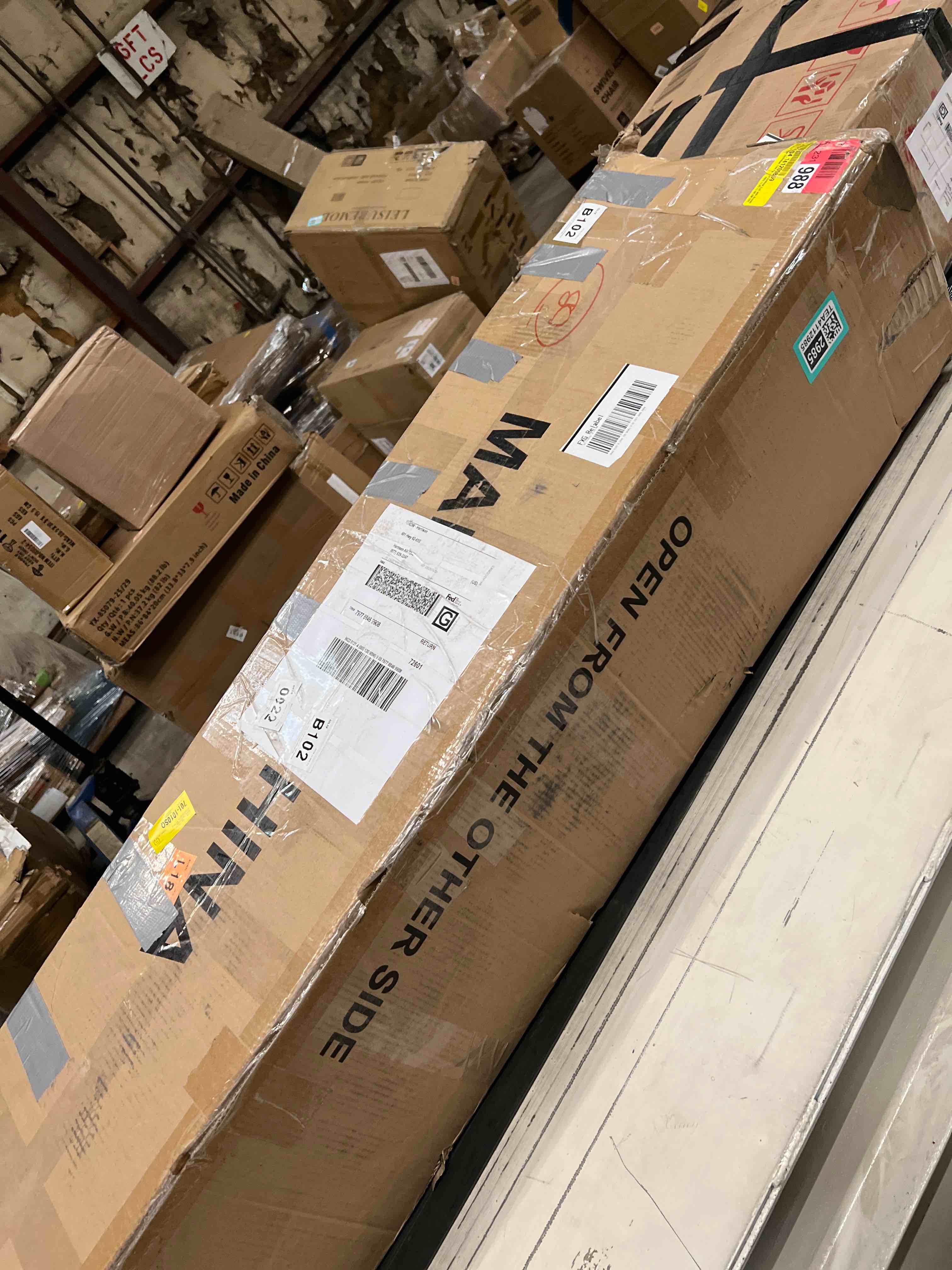 Condition photo showing As Is for Balsam Fir Heritage Christmas Tree Pre-Lit Artificial Full with Branch Tips \u0026 Low-Voltage Warm LED Lights, Foldable Stand \u0026 Realistic Flame-Resistant Branches