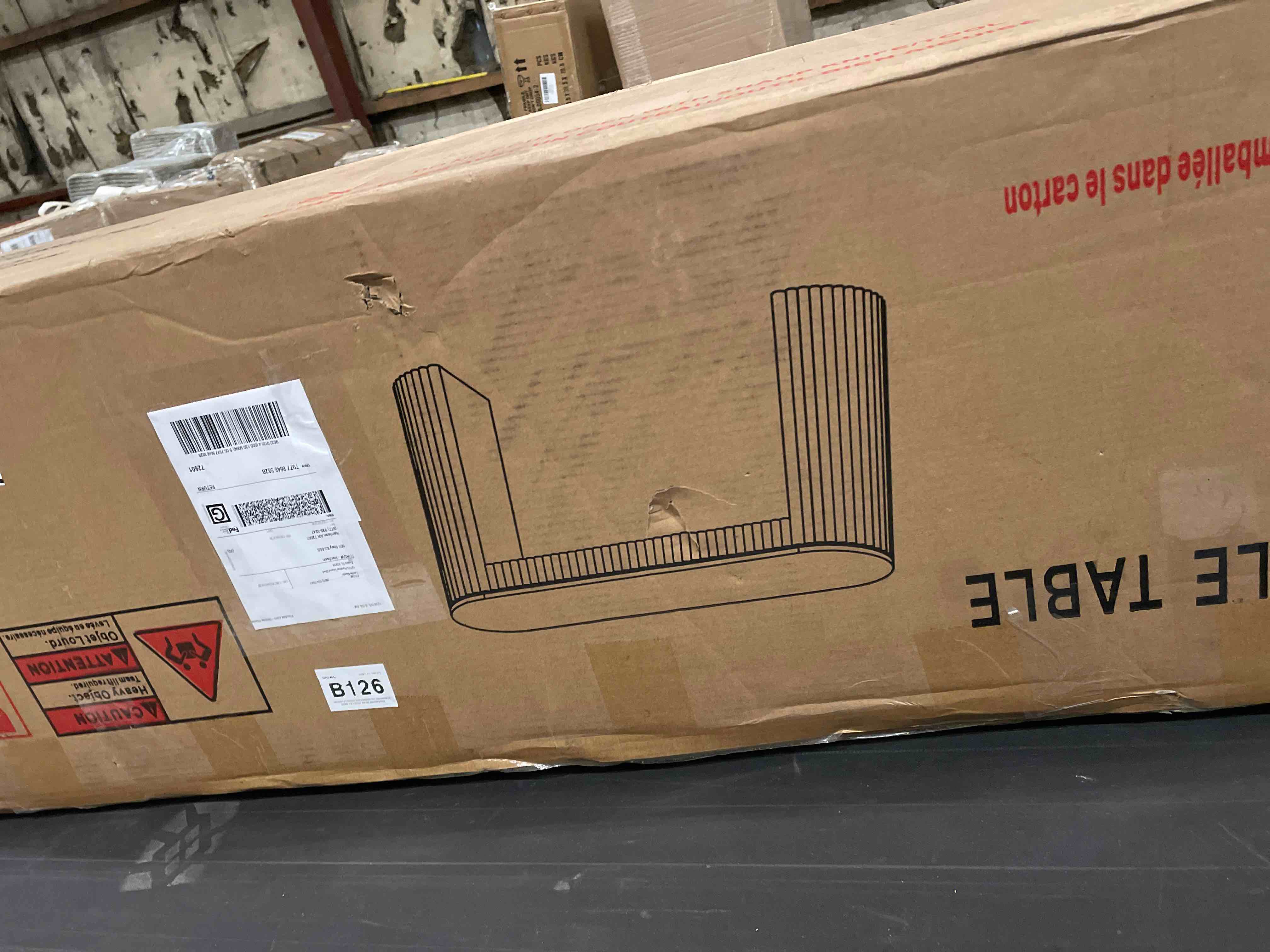 Condition photo showing As Is for Modern Console Table With Drawer