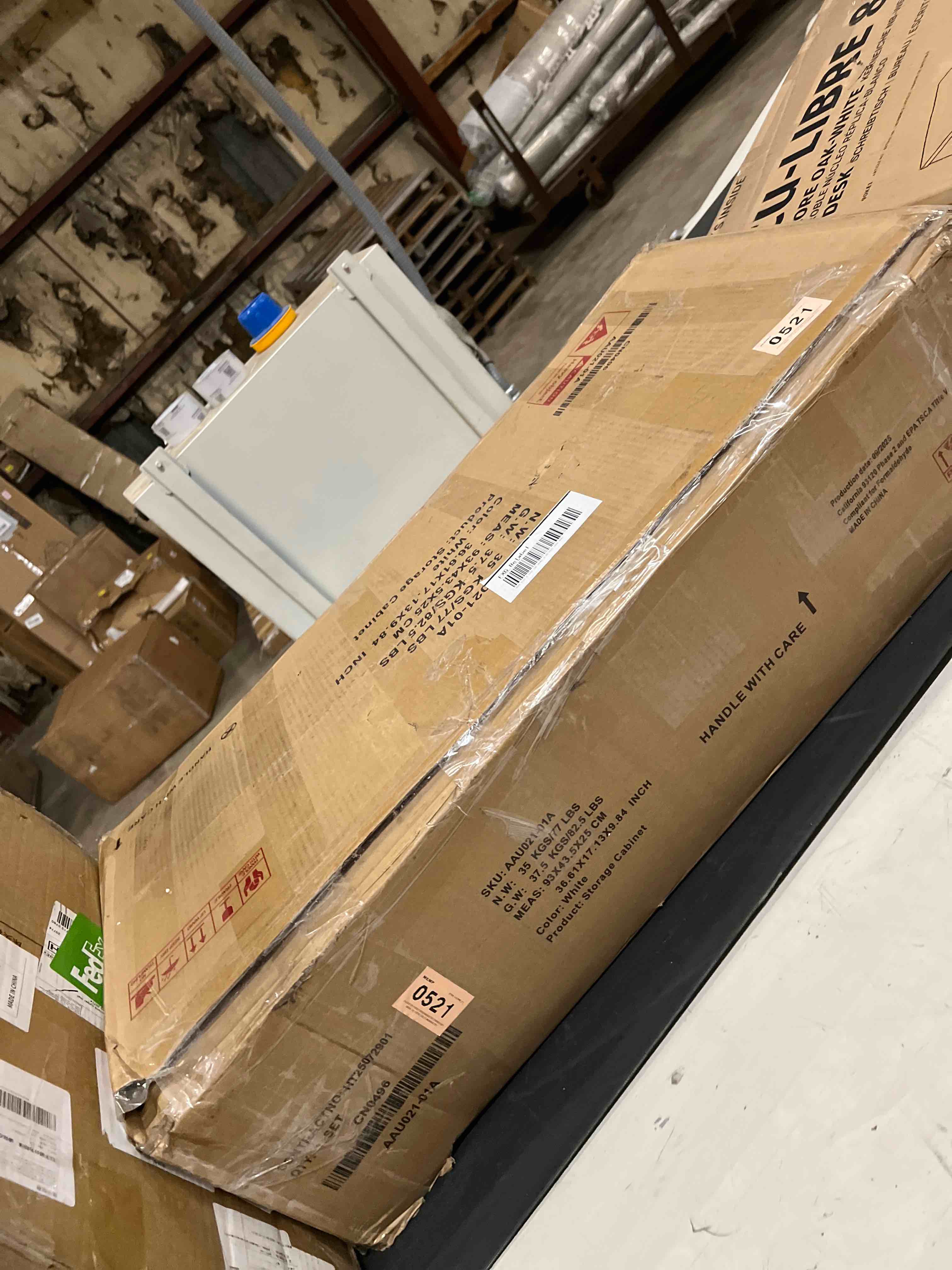 Condition photo showing As Is for Closet Island With 16 Drawers