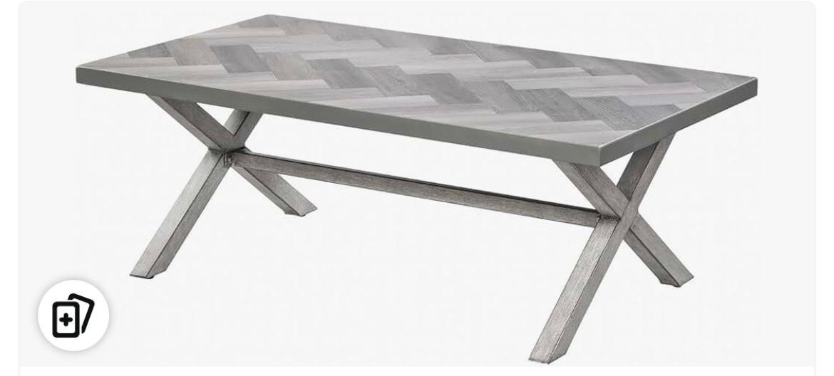 Muhsina Cross Leg Rectangular Coffee Table (48in x 24in / 1220mm x 610mm)