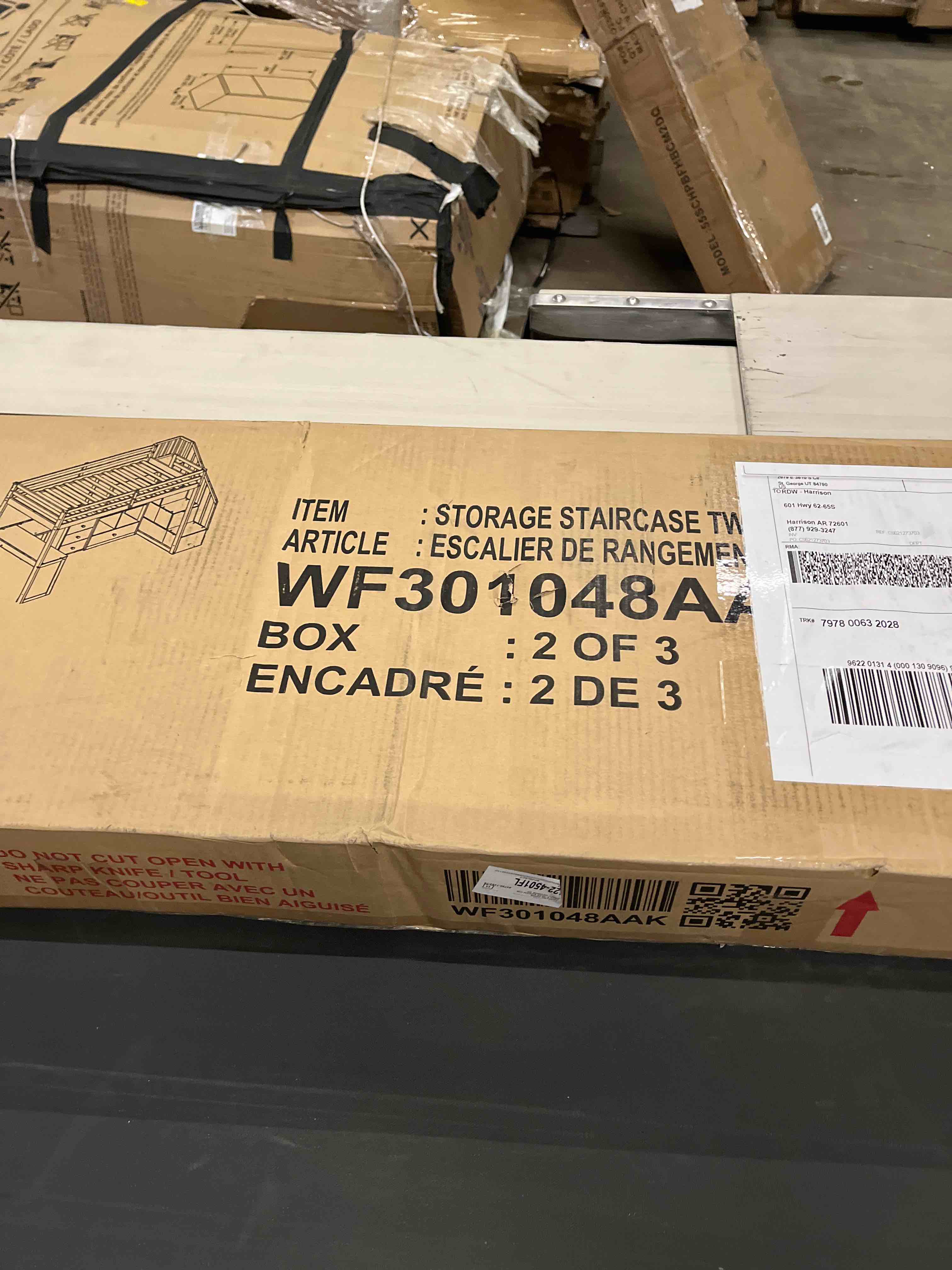 Condition photo showing As Is for Gildo 7 Drawer Loft Bed with Bookcase by Harriet Bee