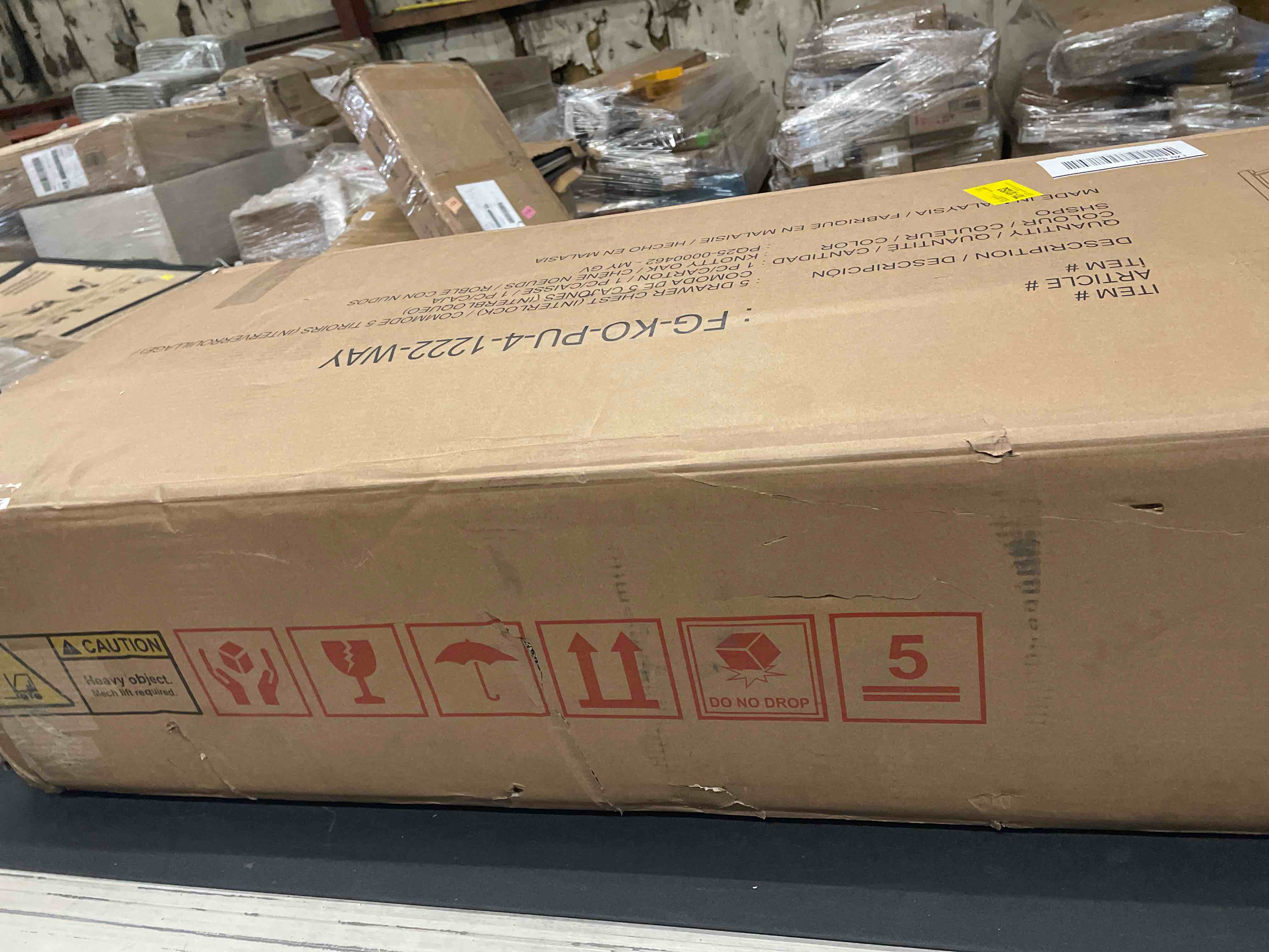 Condition photo showing As Is for Allysyn 5 Drawer Dresser