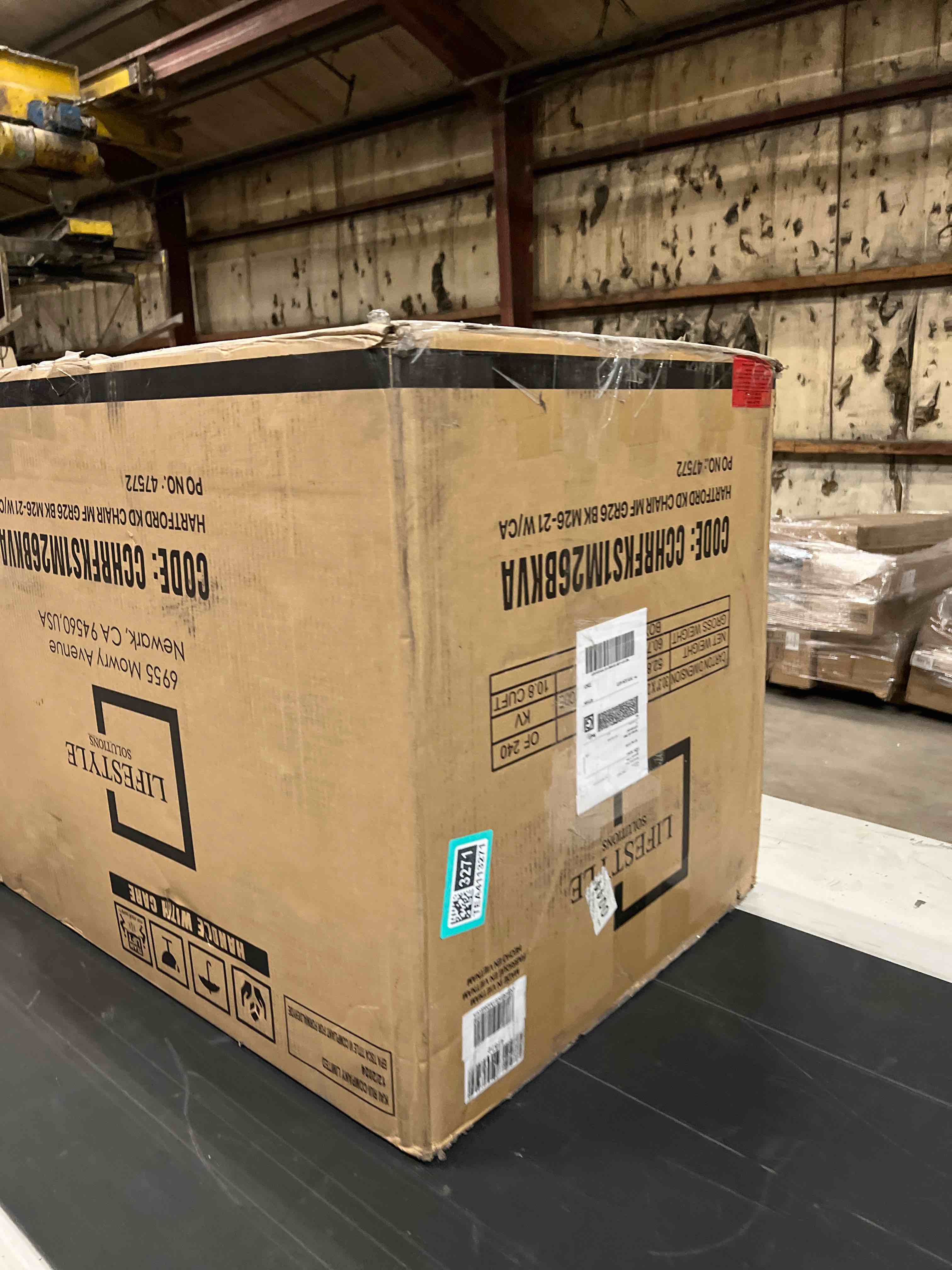 Condition photo showing As Is for Lourdez 33.9" Curved Arm Tufted Back Armchair