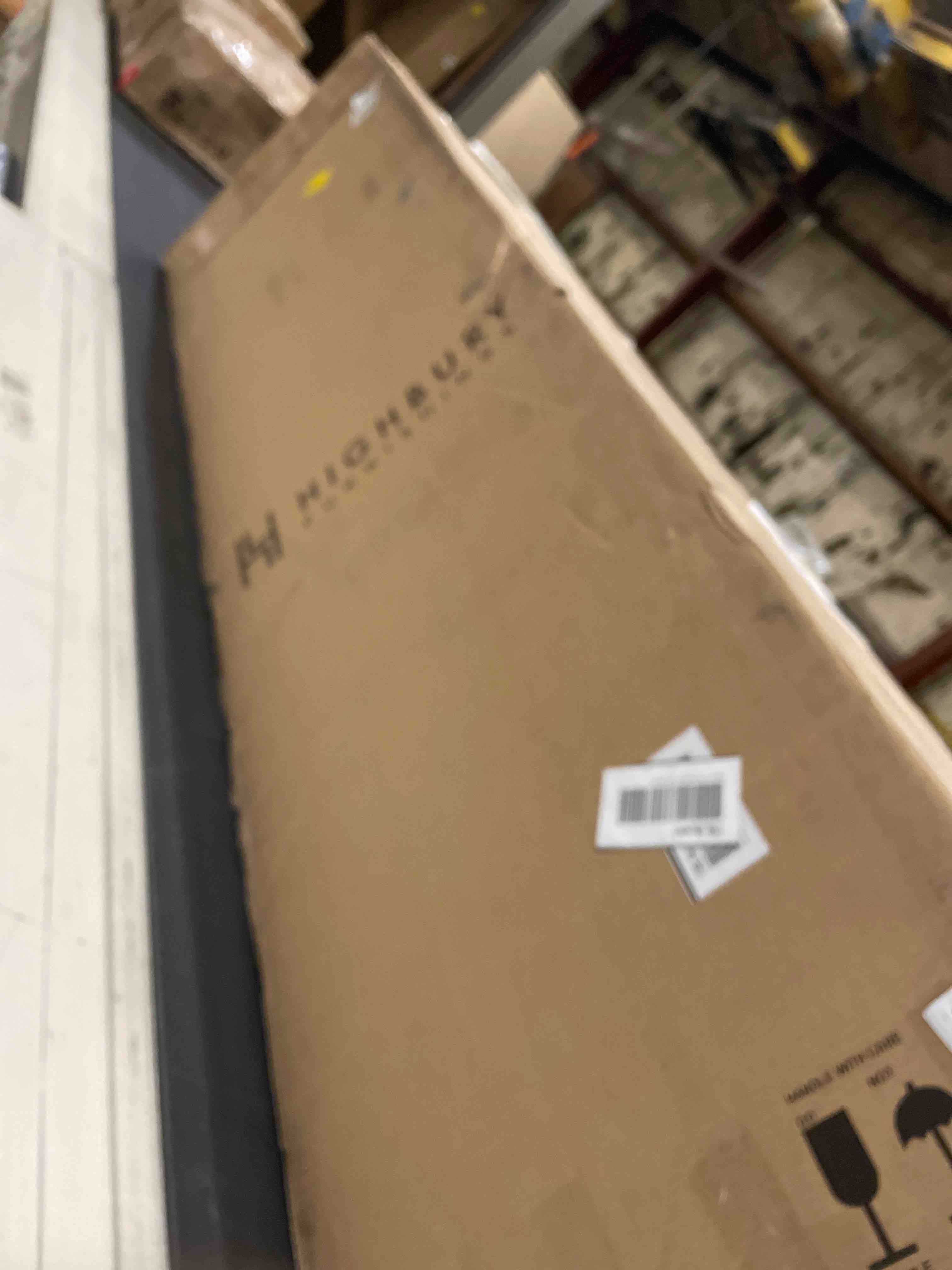 Condition photo showing As Is for Alsup Solid Wood Freestanding Linen Cabinet