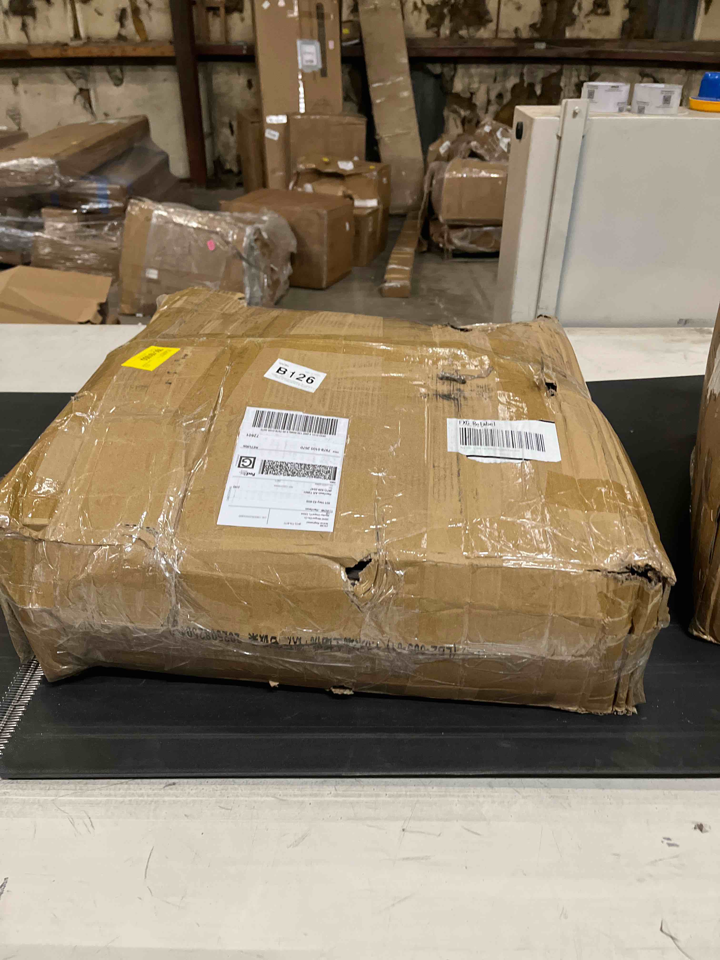 Condition photo showing As Is for Executive L-Shaped Desk With Secure Storage And Cable Management