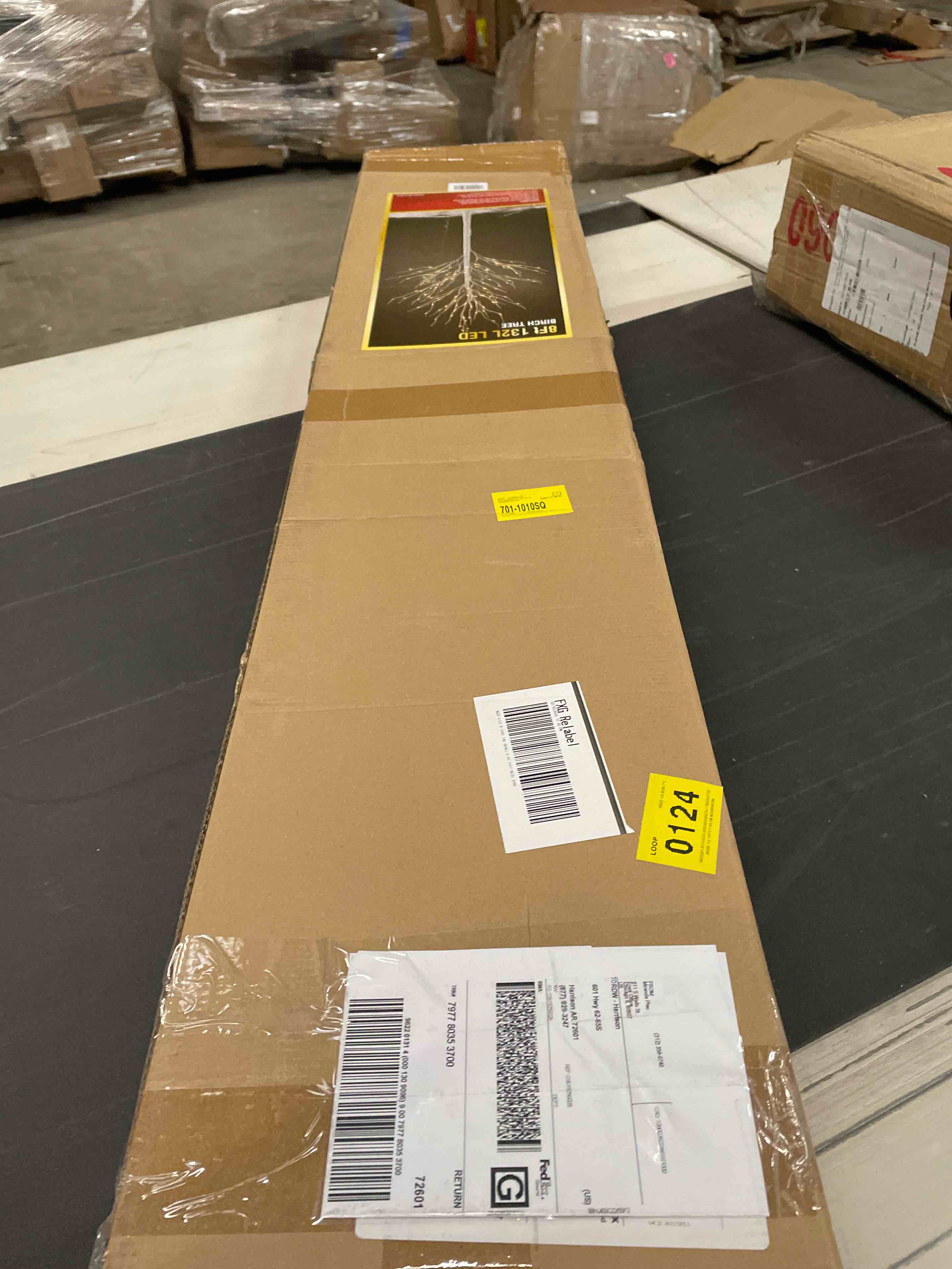 Condition photo showing As Is for Pre-Lit Birch Tree 132 Light LED Lighted Trees \u0026 Branches