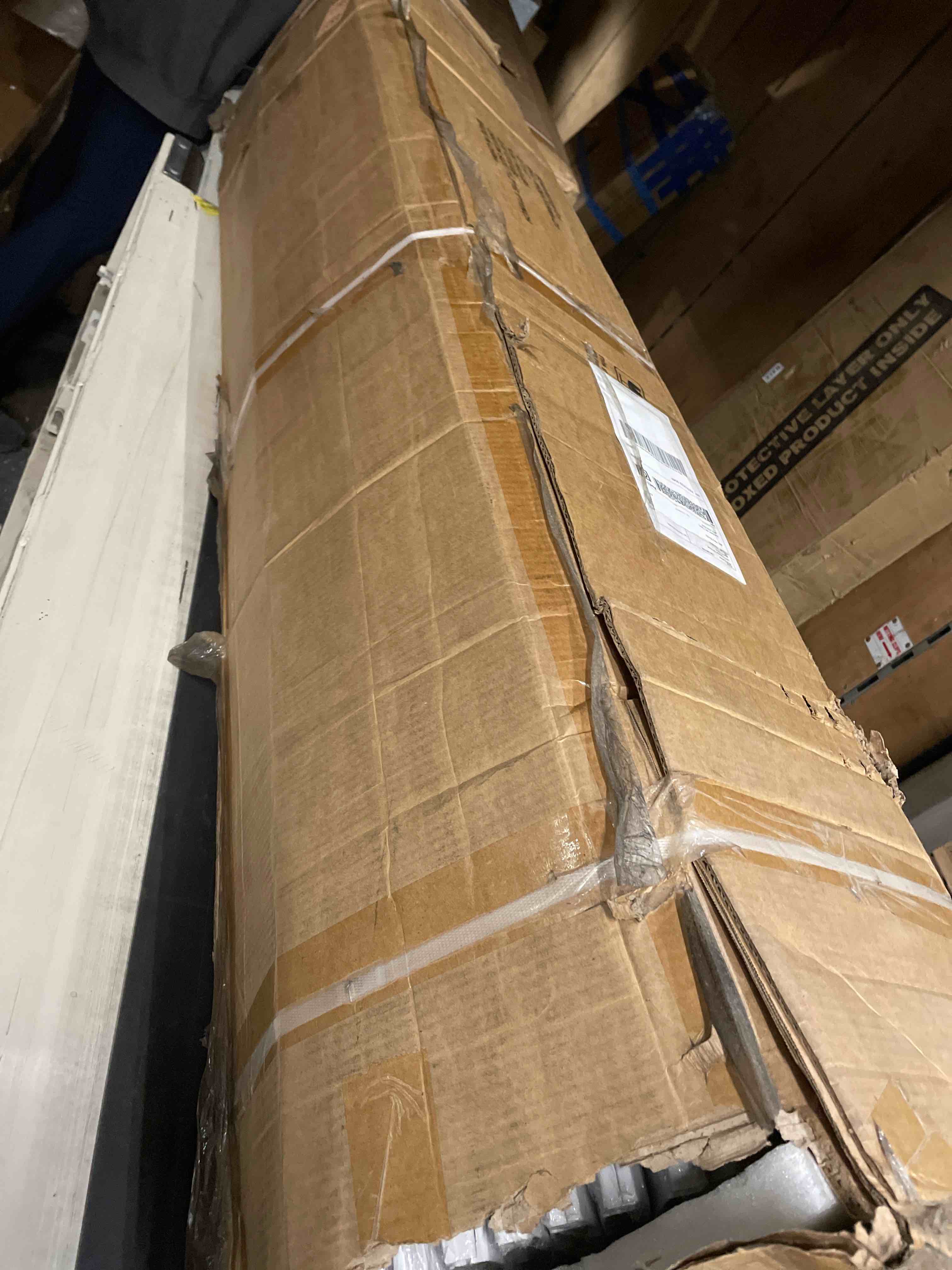 Condition photo showing As Is for 24 Ft. W x 12 Ft. D Aluminum Pergola with Canopy