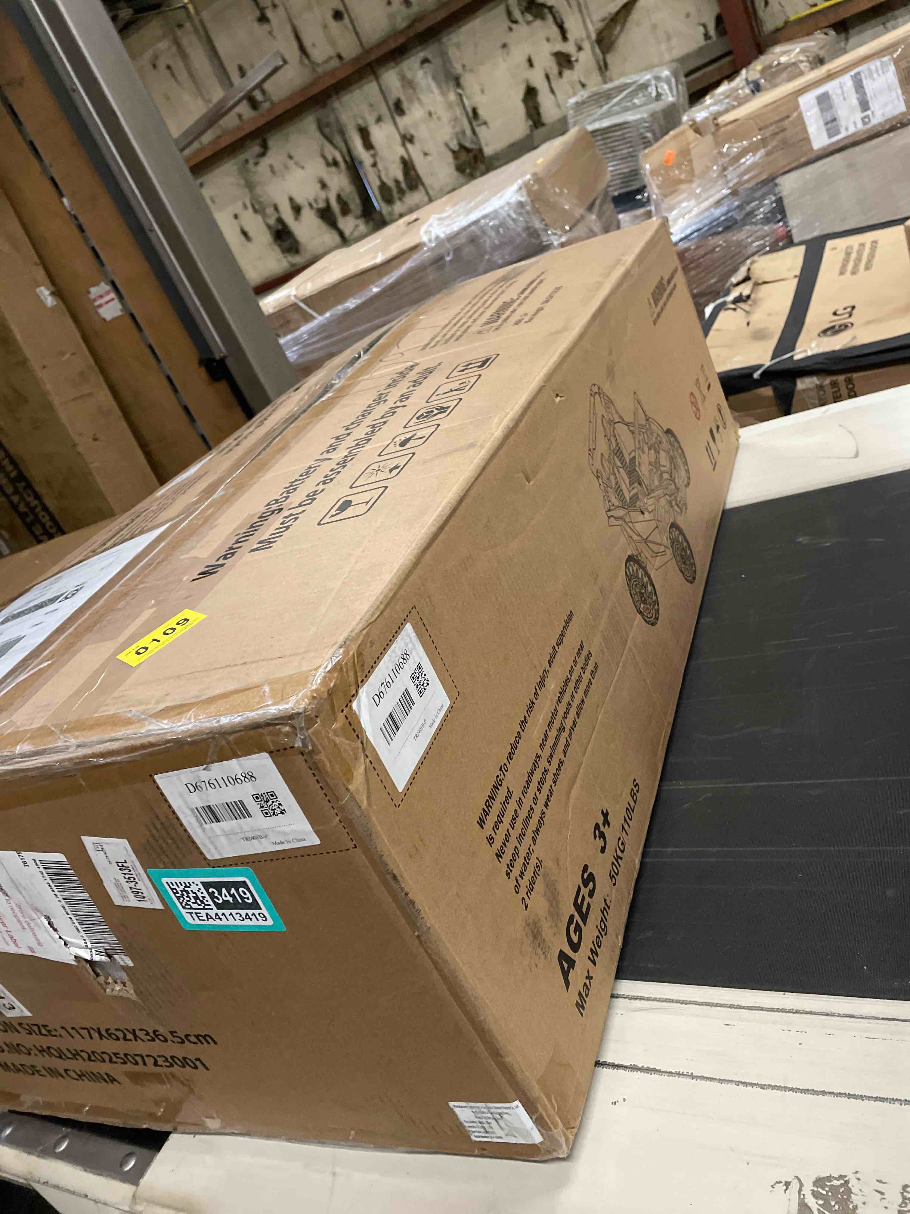 Condition photo showing As Is for 24V Kids Big ATV Quad - 2-Seater 4WD, 800W Powerful Motor, Parent Remote Control, for Ages 3-8