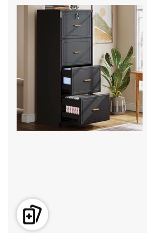 4-drawer File Cabinet, Vertical Filing Cabinet With Lock, Wood File Cabinet For Home Office