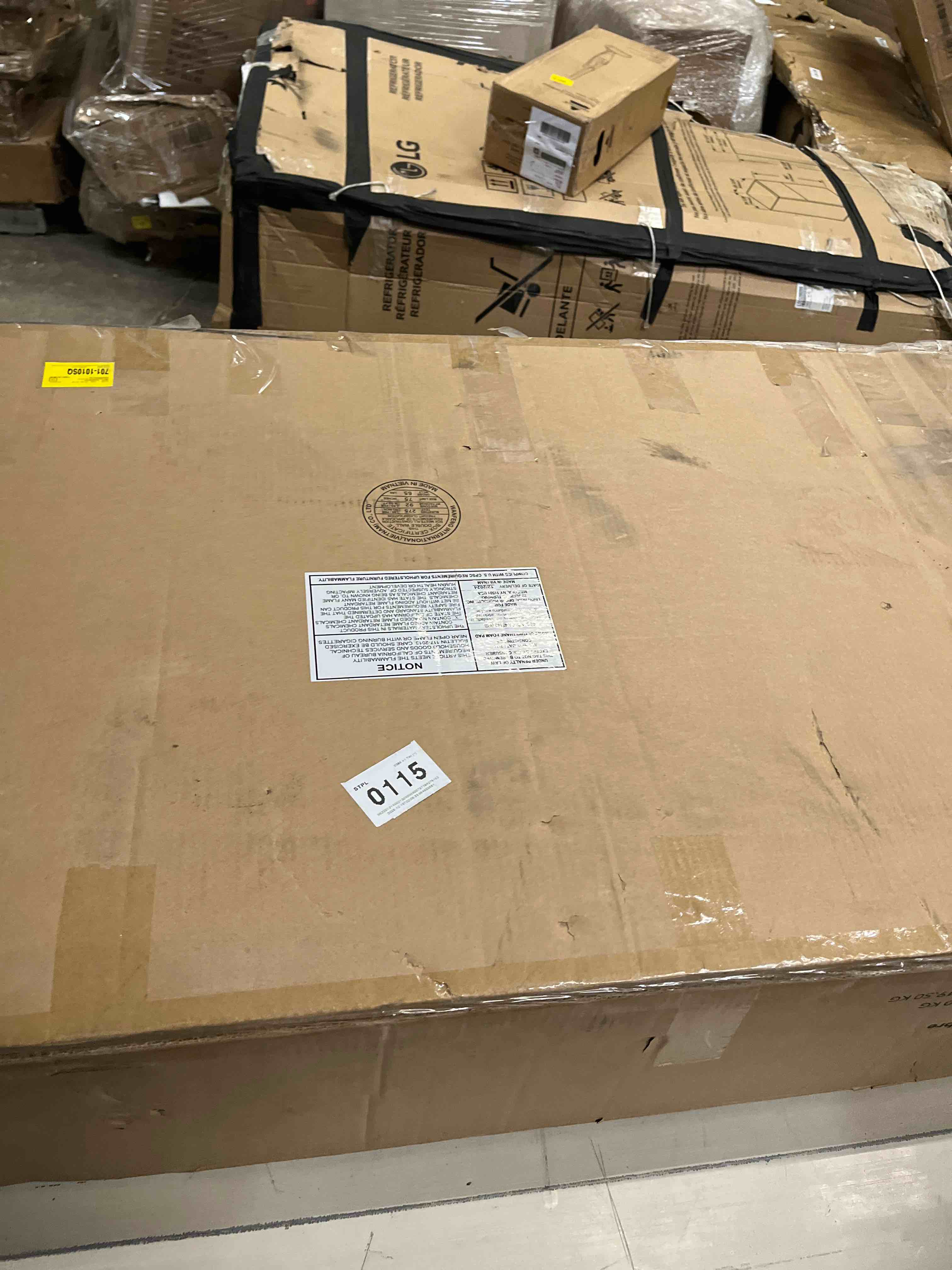 Condition photo showing As Is for Donner Cane Back Cushioned Bench