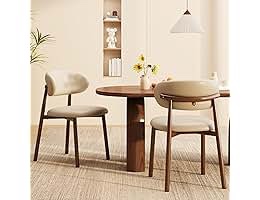 Yandier 19.1" Wide Fabric Dining Chairs (Set of 2) -  Upholstered Seats, Modern Comfortâ€‹