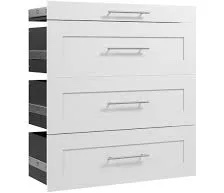 4 Drawer Set For 36w X 16d Closet Organizer Tower (shaker)