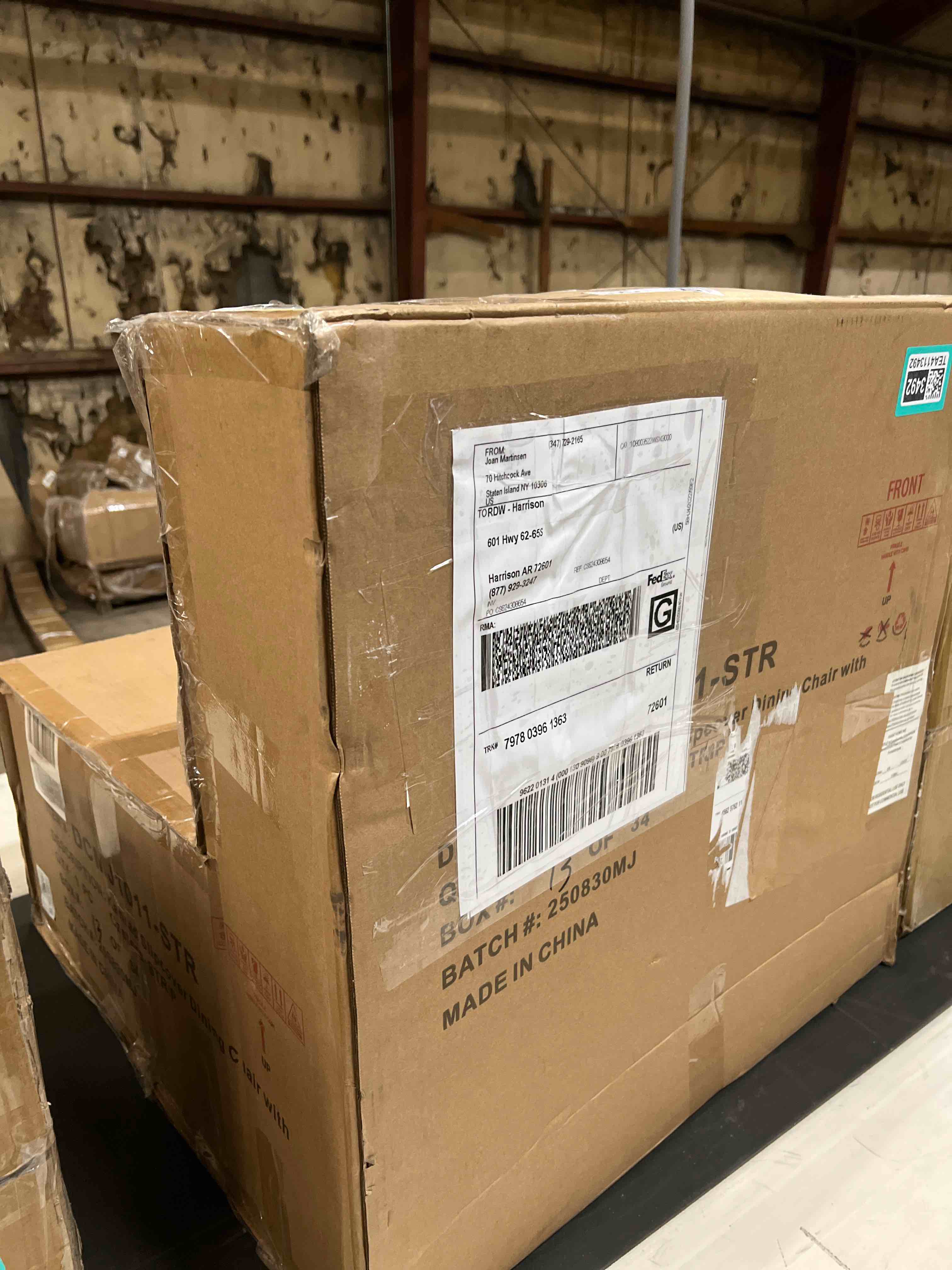 Condition photo showing As Is for Gatlinburg Traditional Slipcovered Dining Chair with Hooded Caster Wheels