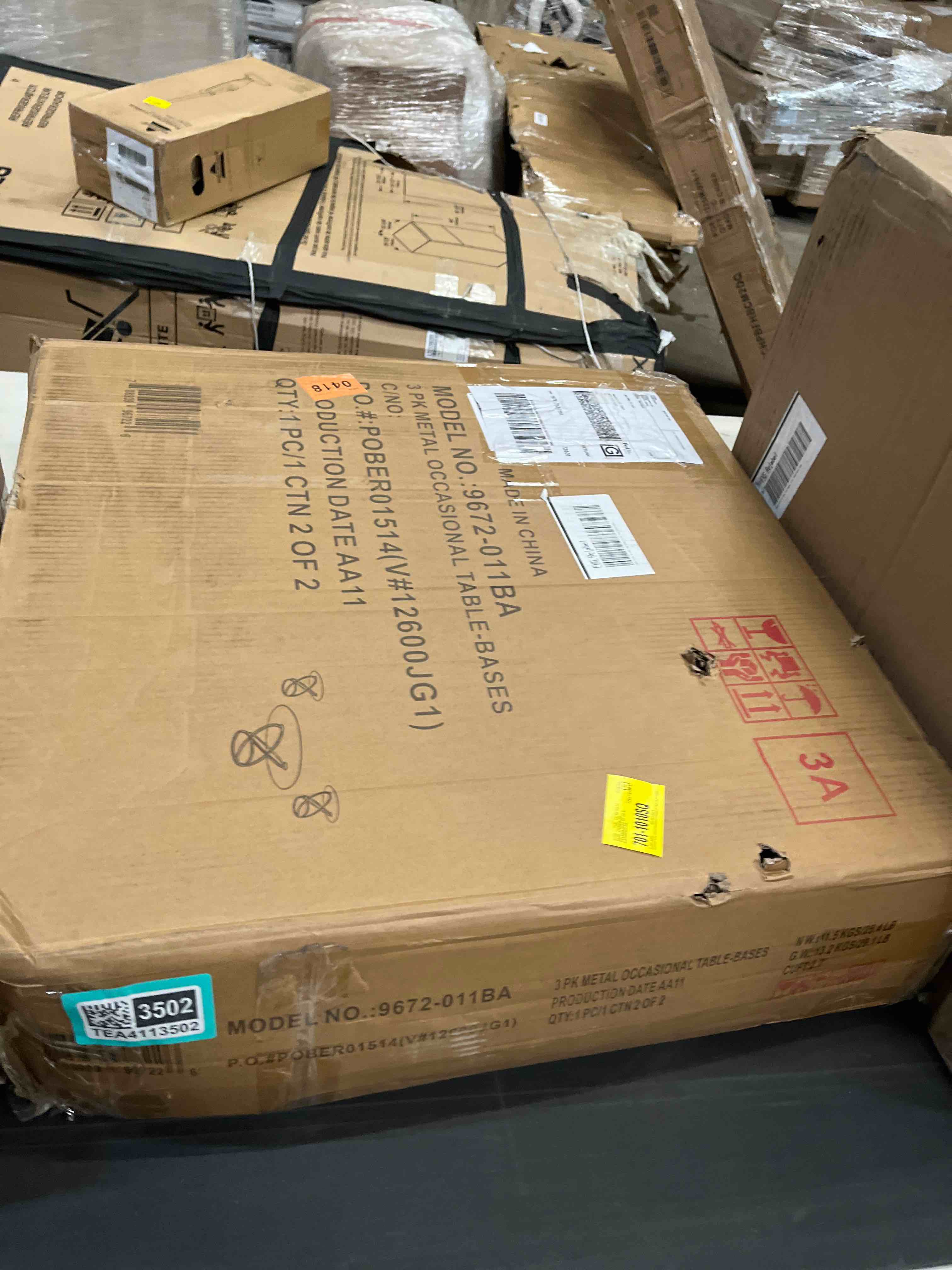 Condition photo showing As Is for Adona 3 Piece Coffee Table Set