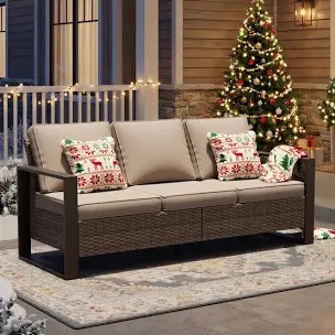 Wicker Outdoor Patio Sofa