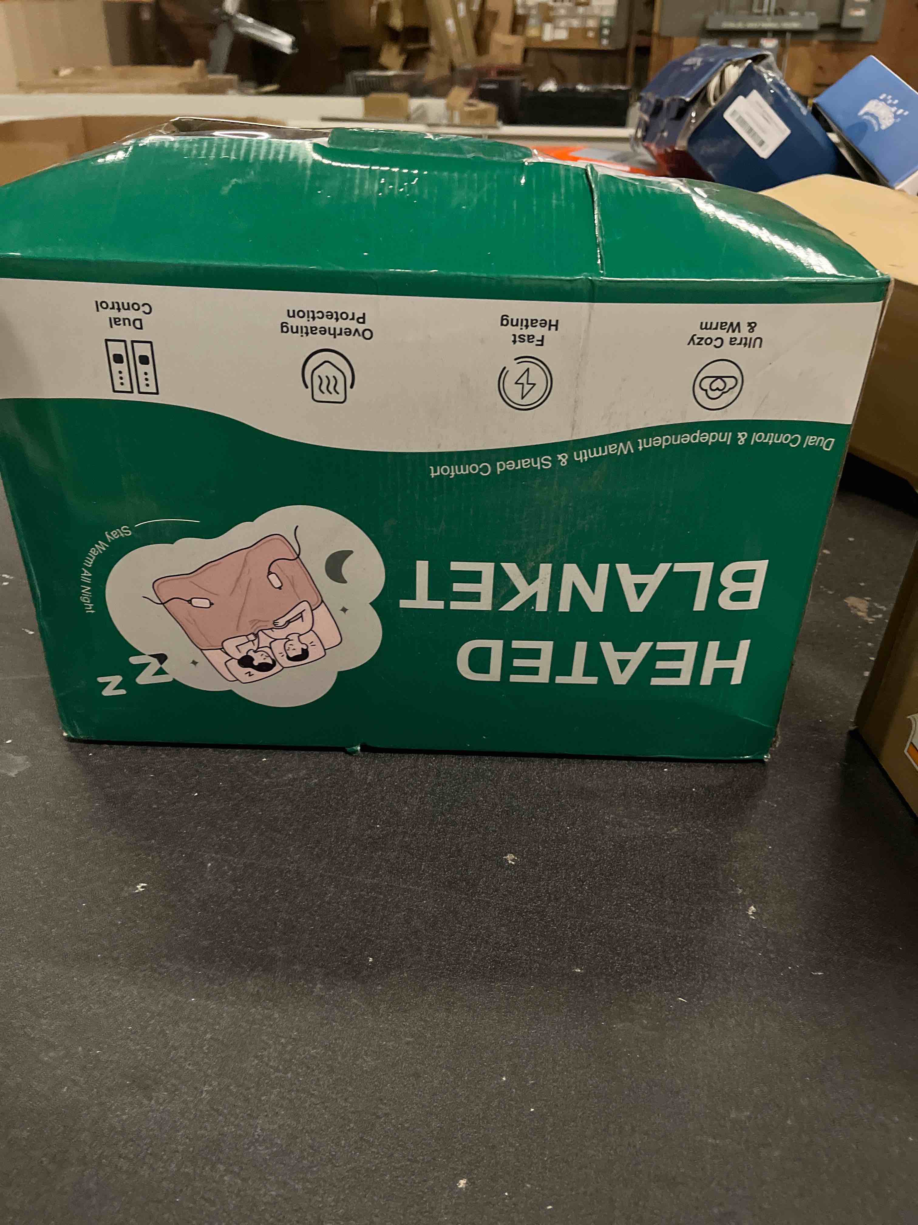 Condition photo showing Good Condition for Heated Blanket Queen Size - 84" x 90" Electric Blanket with 5 Heat Settings, Double Zone Heating, 10 Hrs Auto Off, Overheat Protection, Washable Heating Blanket, Gifts for Grandma, Grey 1- Grey Queen - 84" x 90"