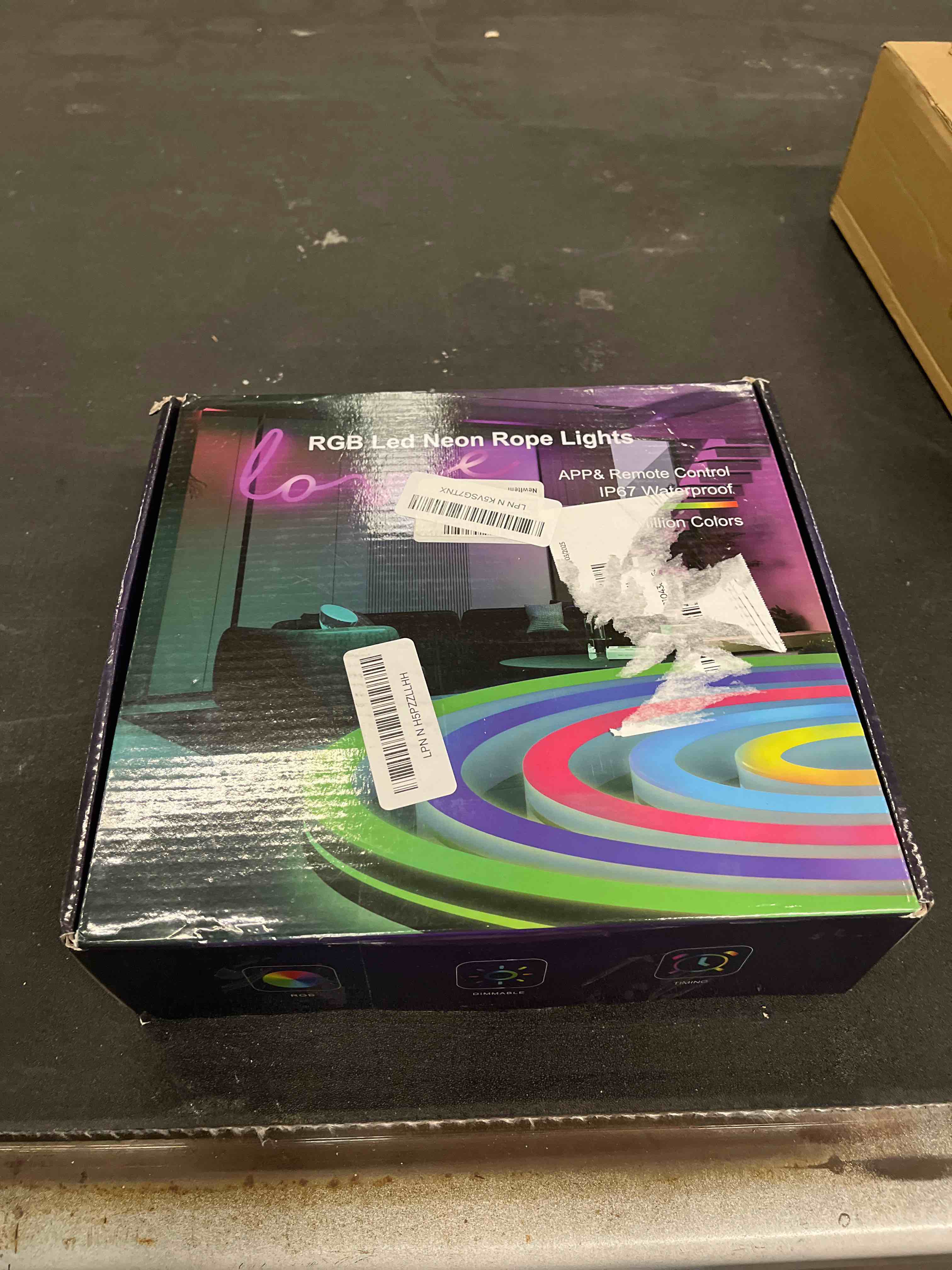 Condition photo showing Good Condition for Neon Rope Lights,100FT RGB Led Strip Lights, Waterproof IP67, DIY Design, Music Sync, 44 Keys Remote Control, Multiple Modes, for Living Room, Bedroom, Holiday Decoration