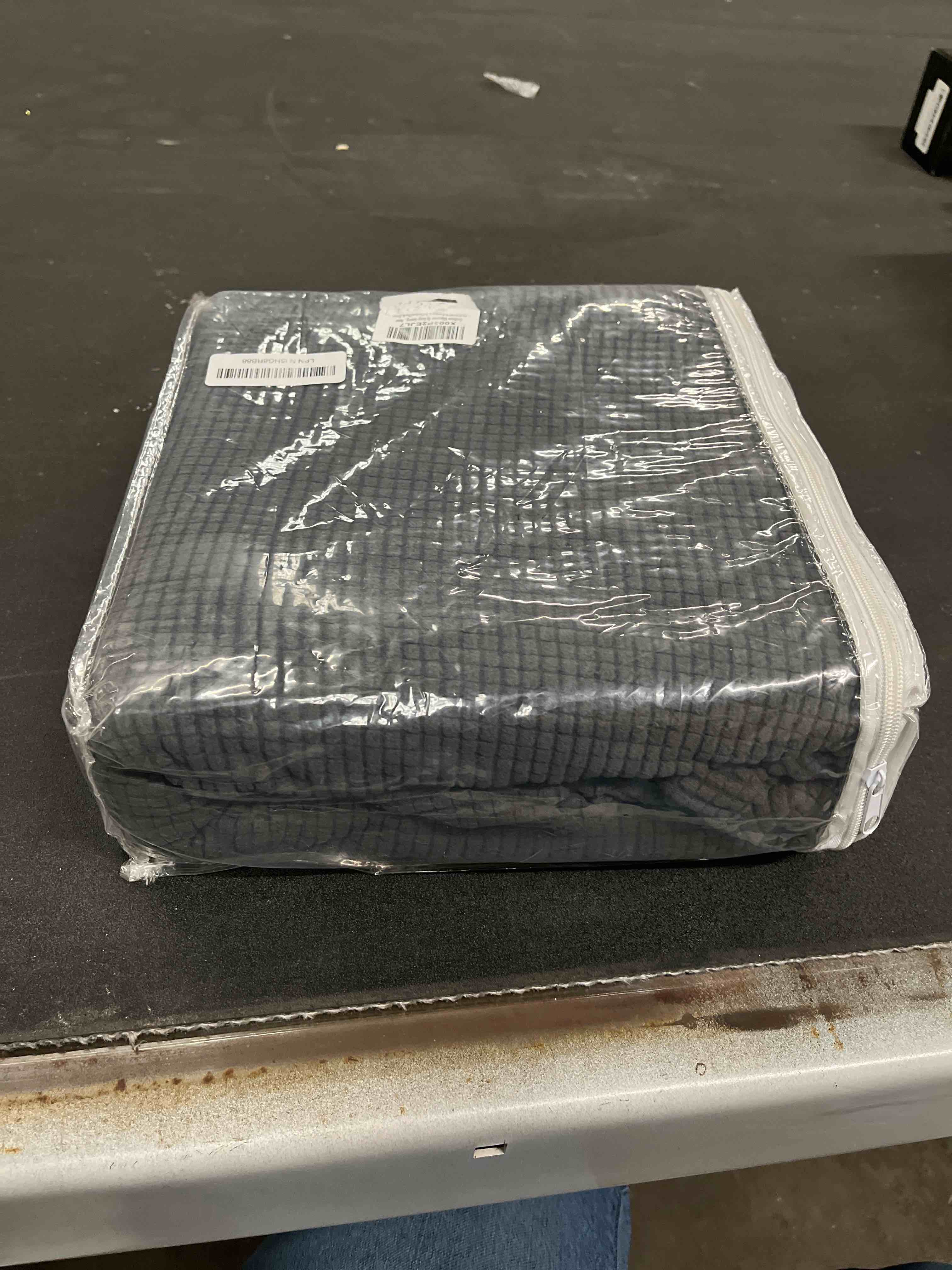 Condition photo showing Good Condition for H.VERSAILTEX Plush Chenille Dog Bed Cover Thick Soft Sofa Cover for 3 Cushion Couch Anti Slip Couch Cover Furniture Protector for Dog, Pet, Cat (35" x 82", Grey) 1 Pack|35" x 82" Charcoal Gray