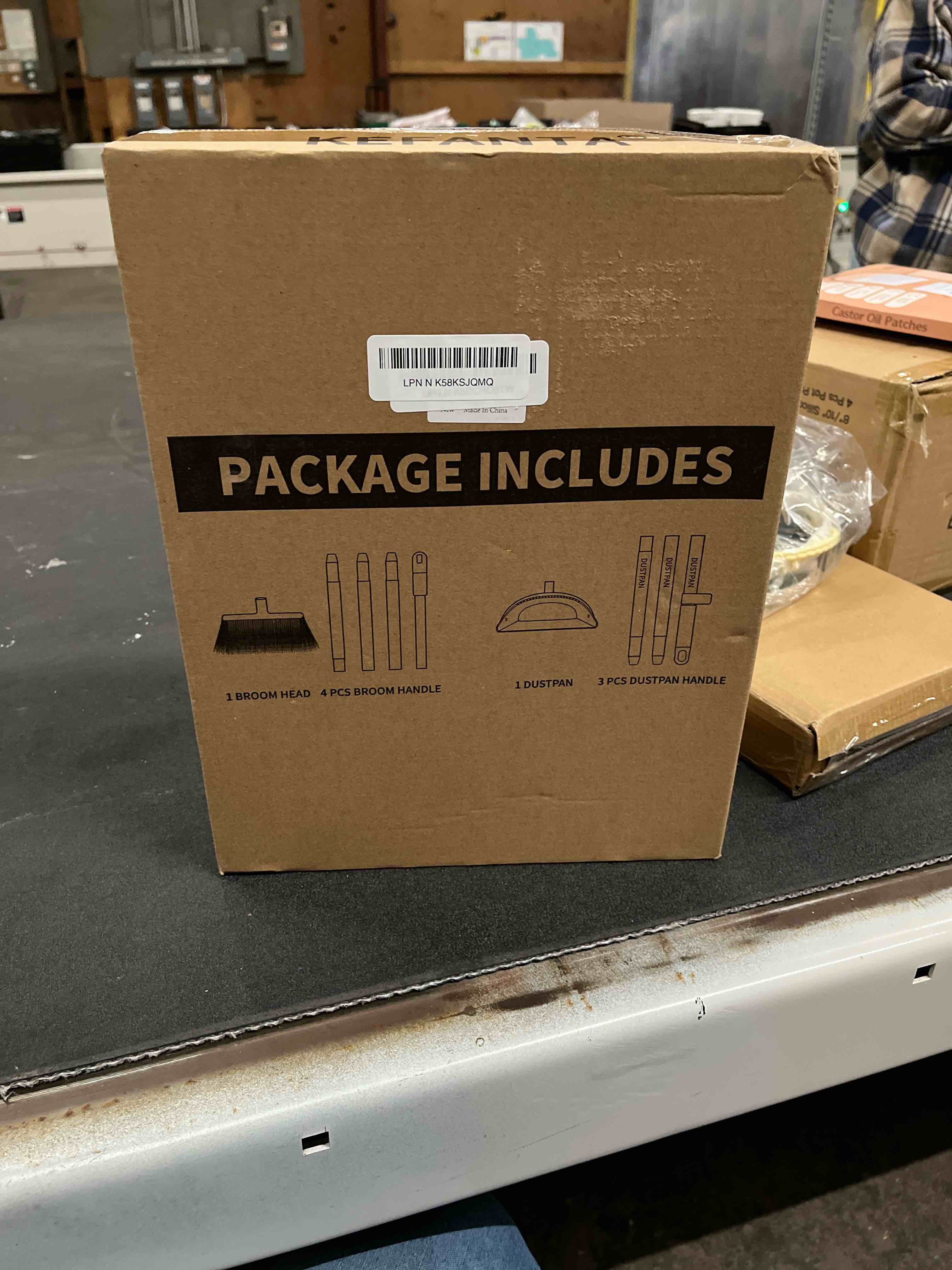 Condition photo showing Good Condition for TreeLen Broom with Dustpan Combo Set,Stand up Dust Pans with Long Handle 40"/52" Broom and Dustpan Set for Home Kitchen Shop Indoor Commercial Heady Duty Upright Lobby Dustpan