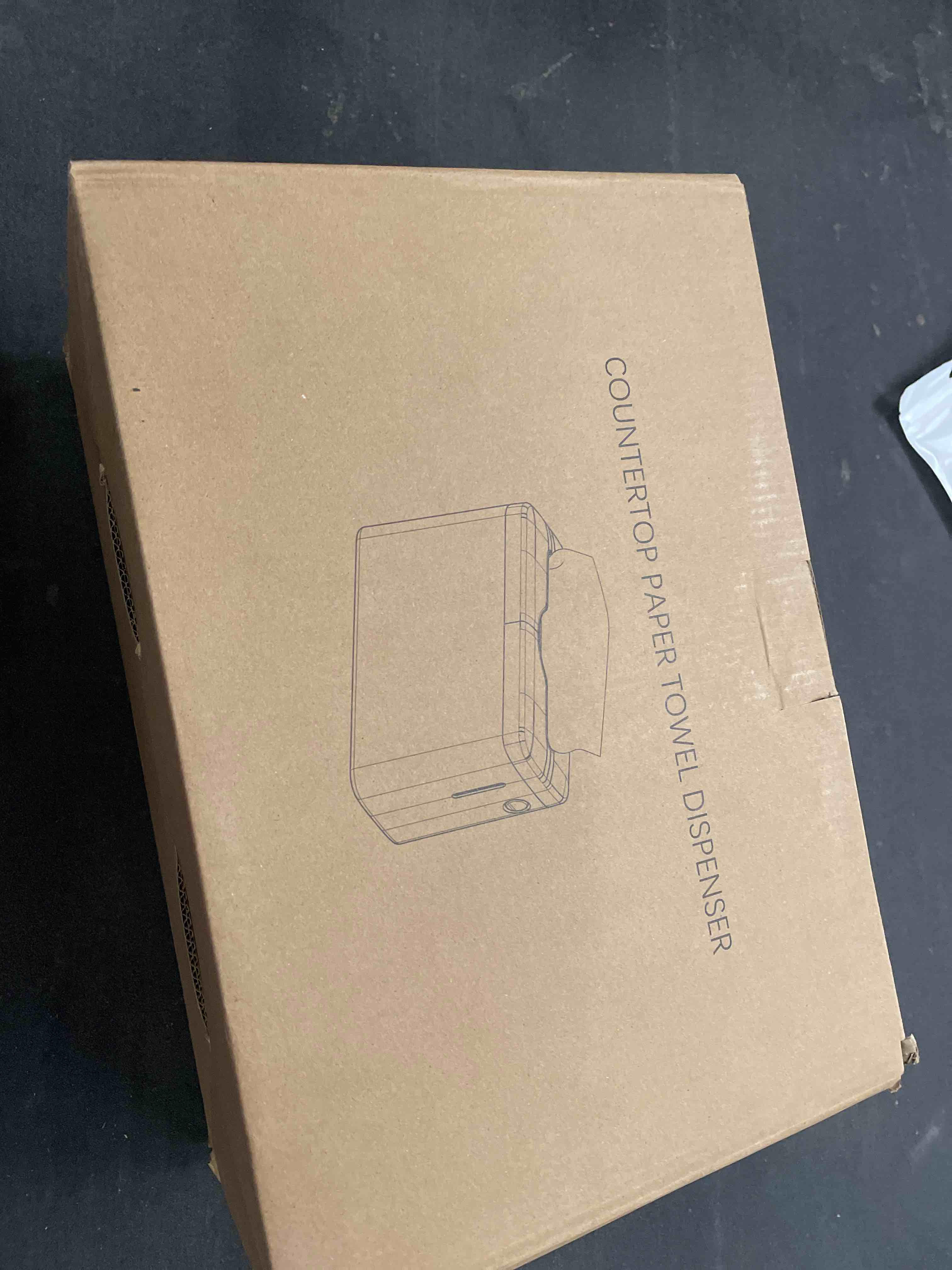 Condition photo showing Good Condition for Paper Towel Dispenser Countertop, Multifold Trifold Paper Towel Holder, Hand Towel Dispenser, Commercial Paper Towel Dispenser,Paper Towel Holder for Home Kitchen Restaurant 5857x-black