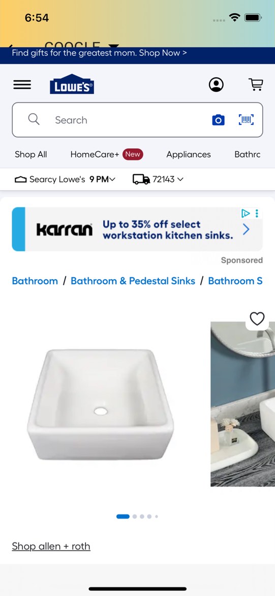 allen and roth wilton vessel bathroom sink