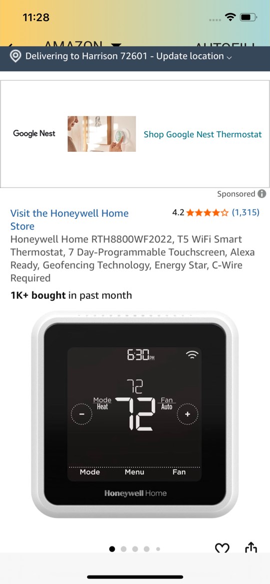 honeywell home t5 smart thermostat