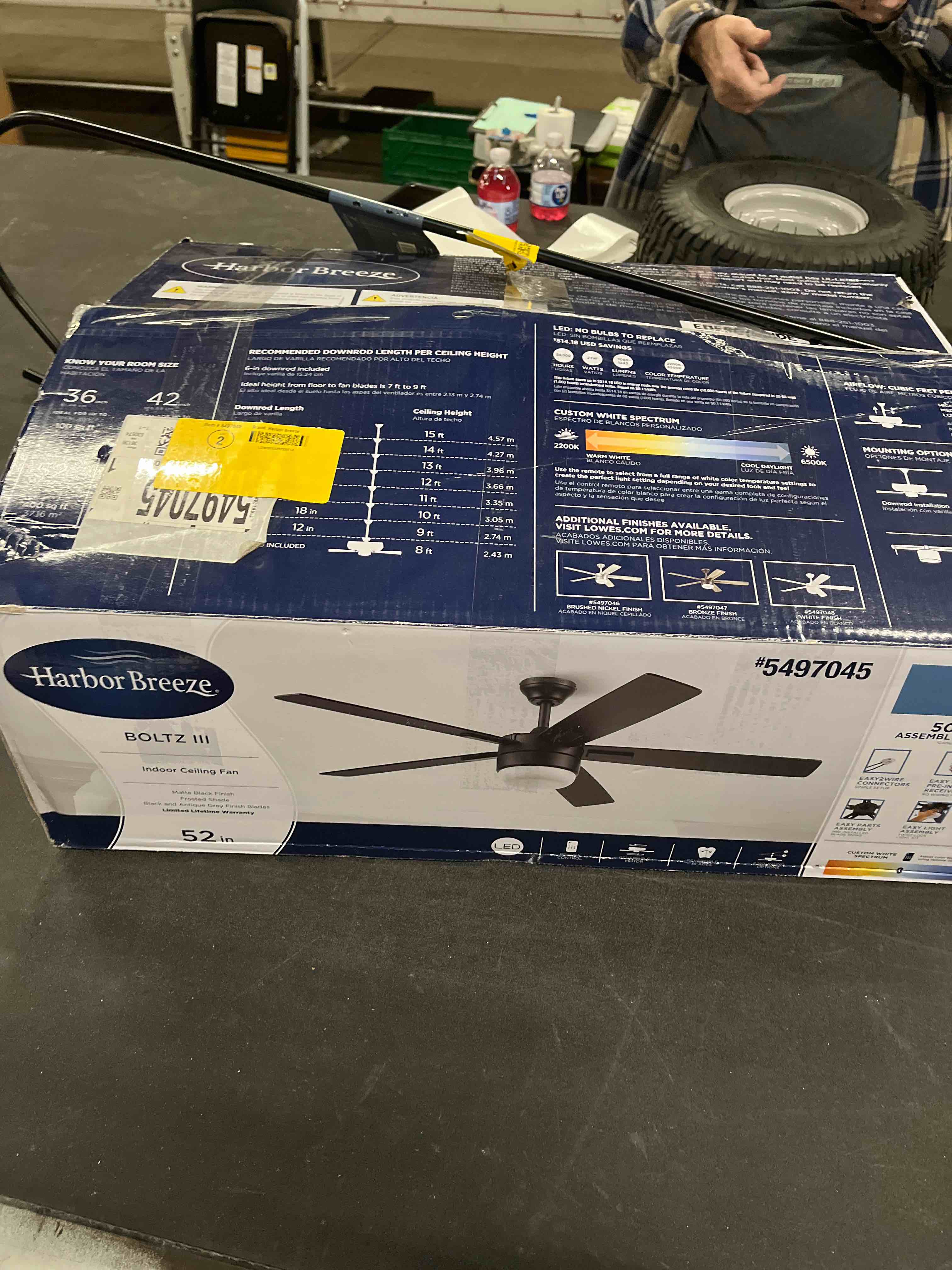 Condition photo showing Good Condition for harbor breeze boltz lll indoor ceiling fan 52 inch