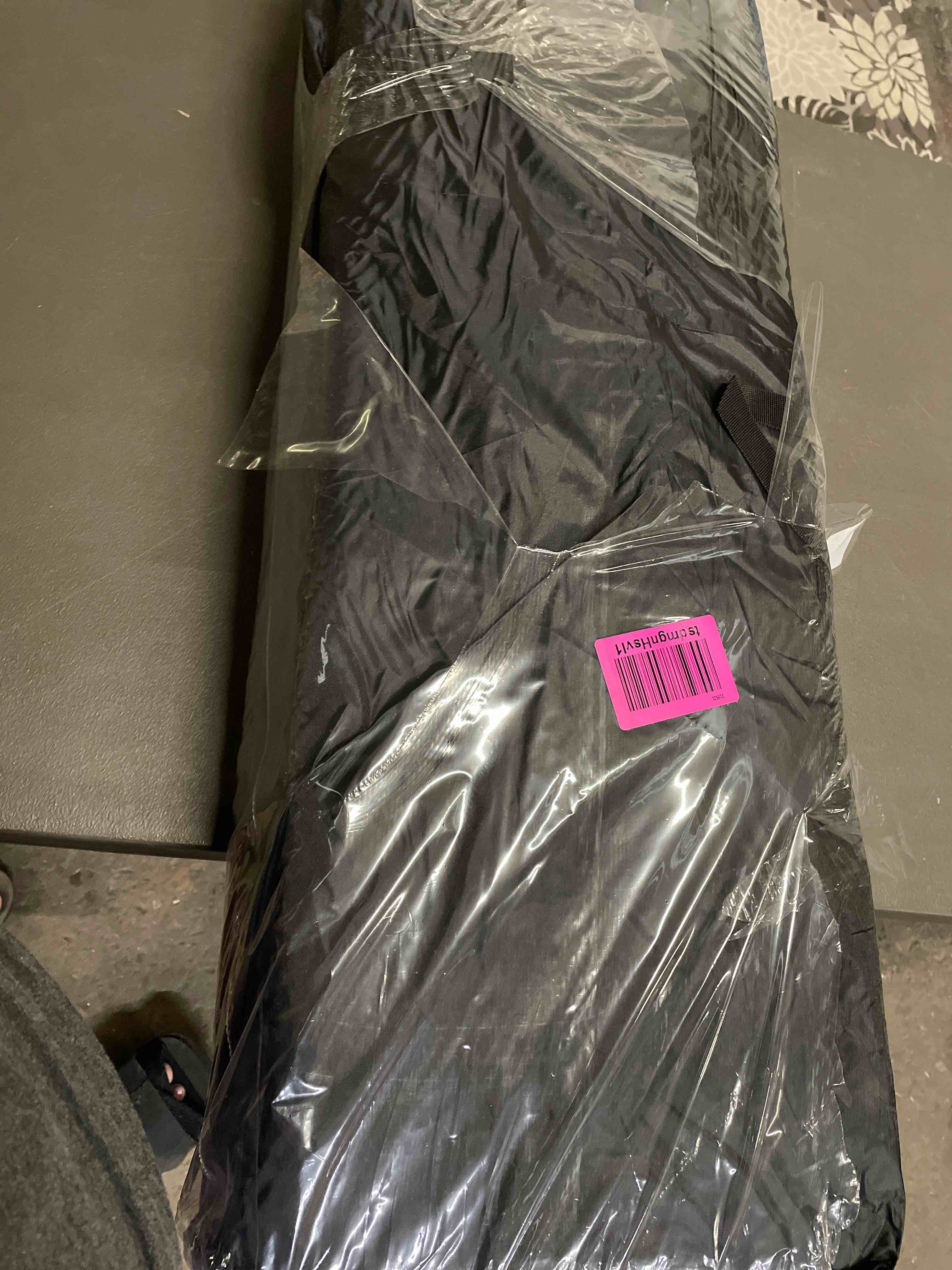 Condition photo showing Good Condition for genimo outdoor rug for patio clearance, 9'x18' waterproof camping mat, reversible plastic straw rugs for rv, camper, balcony, backyard, picnic, deck (navy blue & white) navy blue&white 9'x18'