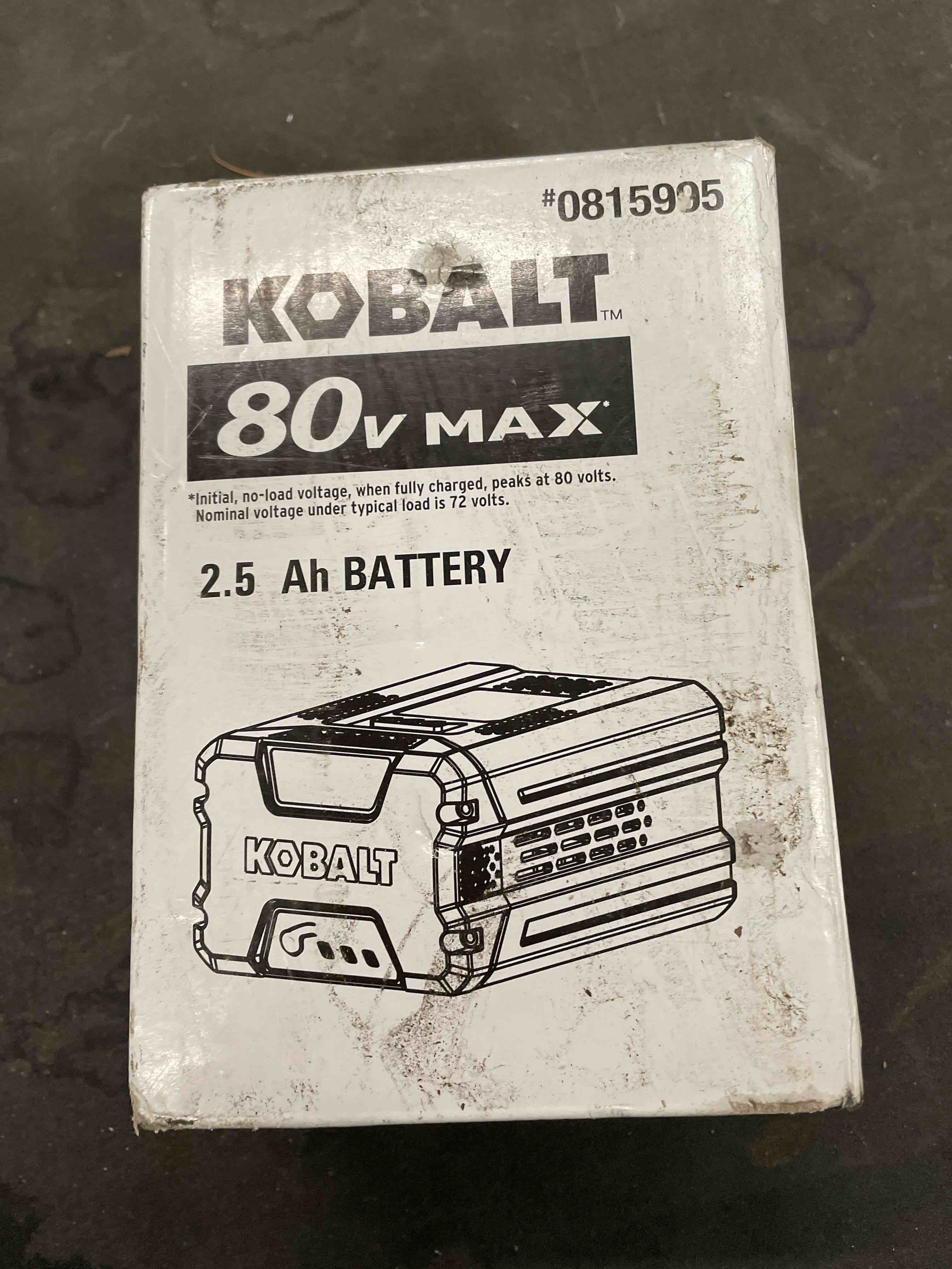 kobalt 80v max 2.5 ah battery