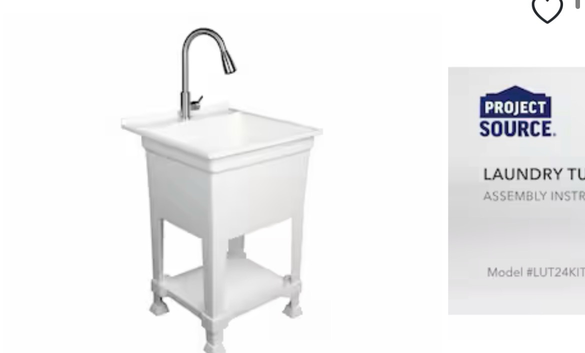 project source laundry tub with faucet