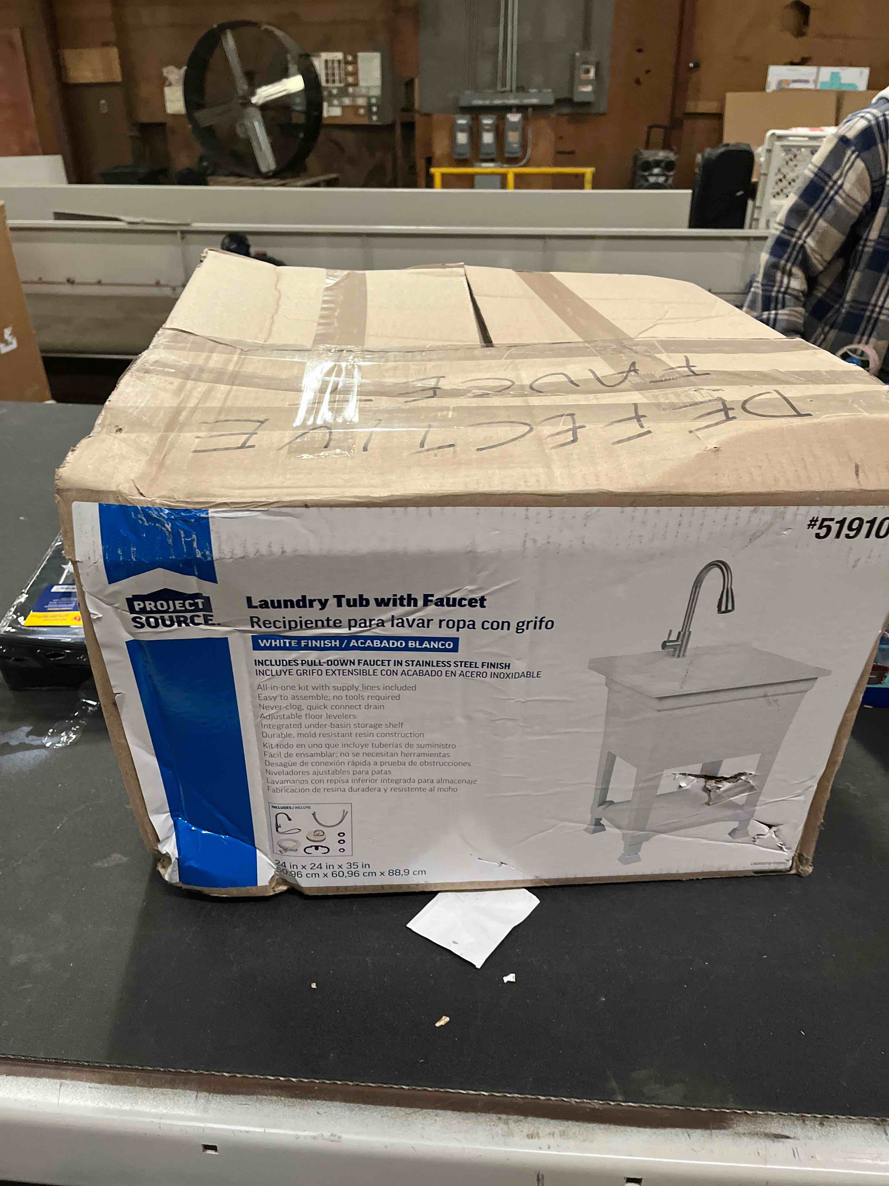 Condition photo showing Good Condition for project source laundry tub with faucet