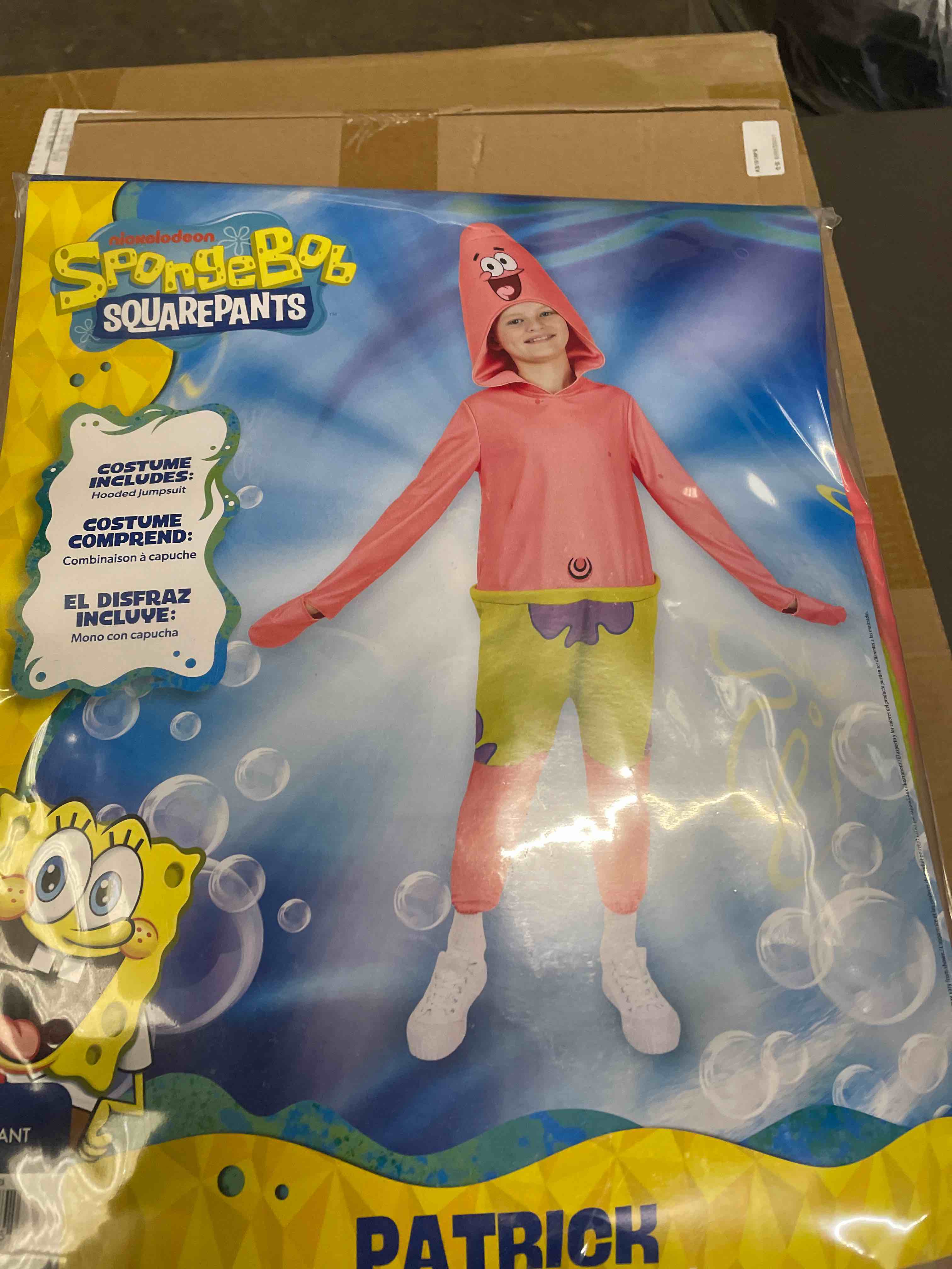 Condition photo showing Good Condition for spongebob squarepants patrick official youth onesie halloween costume - premium quality onesie jumps