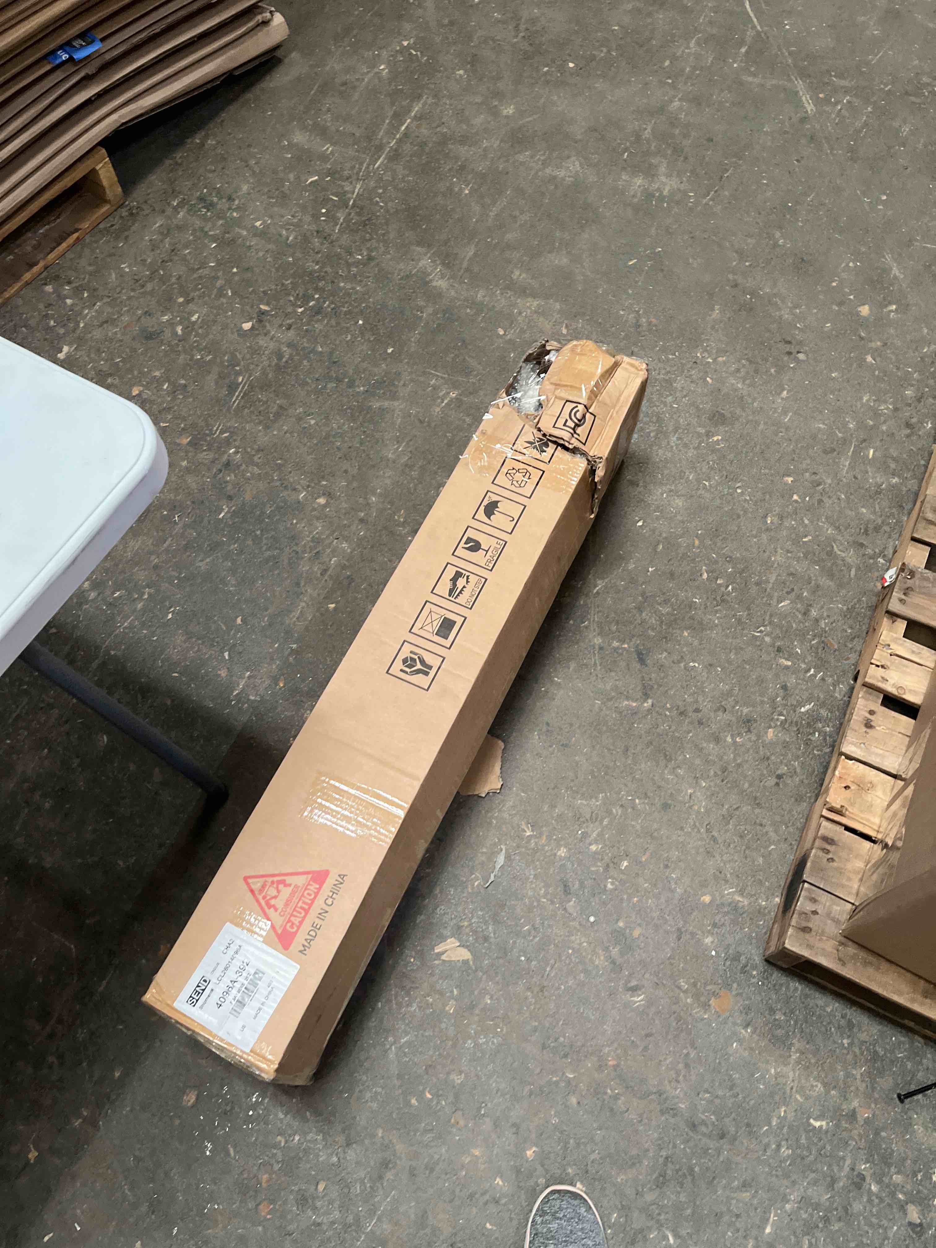 Condition photo showing Good Condition for queen size bed frame, 9.45” high clearance floating bed frame with 4-sided smart led lights & charging station, mattress slide stopper, noise-free, no box spring needed, easy assembly | floating design, smart led lights, charging station, squeak resistant
