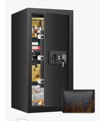 Condition photo showing Good Condition for large safe, 7.0 cubic feet safe box with fireproof waterproof bag, anti-theft home document safes wi