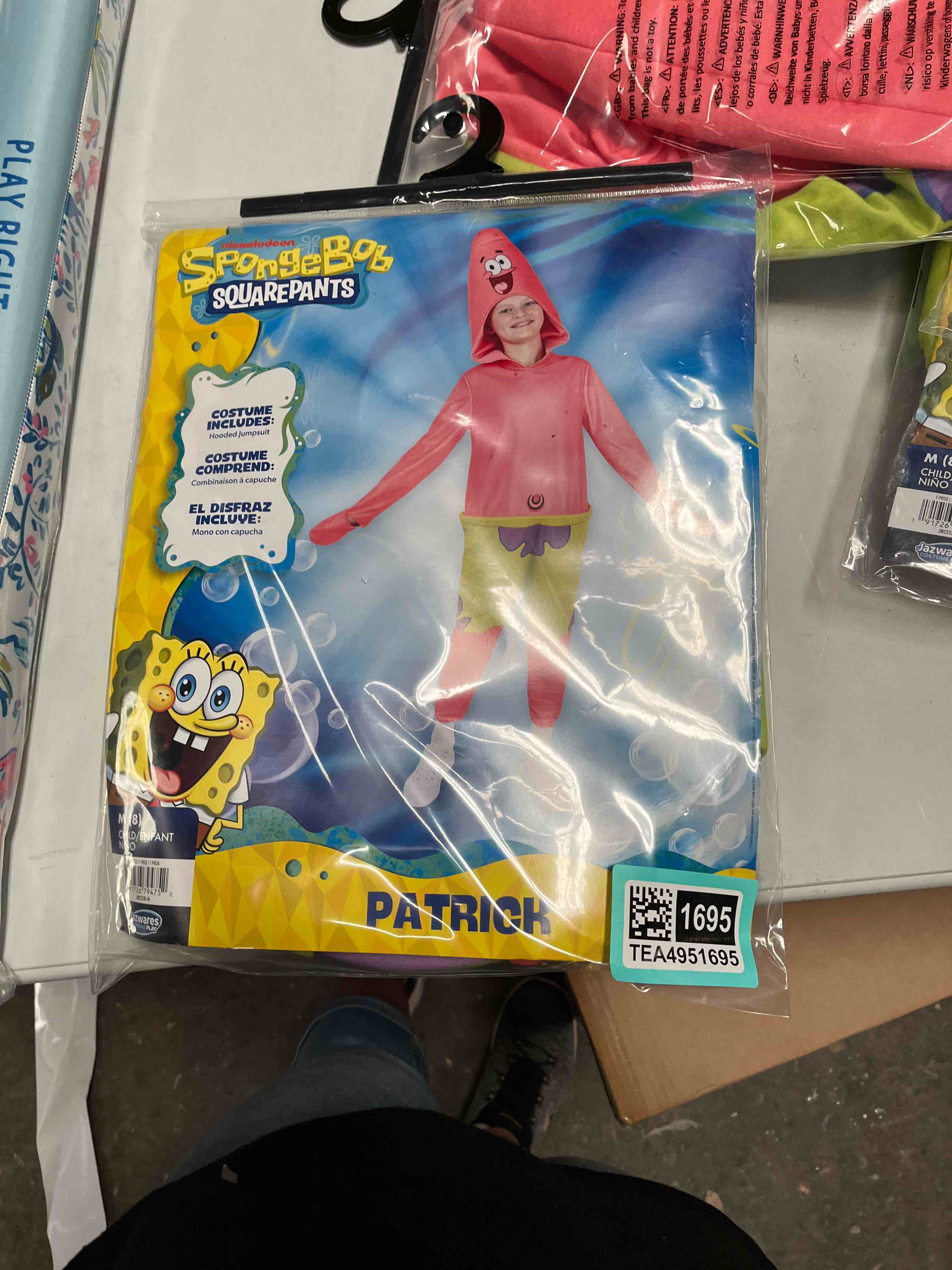 Condition photo showing Good Condition for spongebob squarepants patrick official youth onesie halloween costume - premium quality onesie jumps