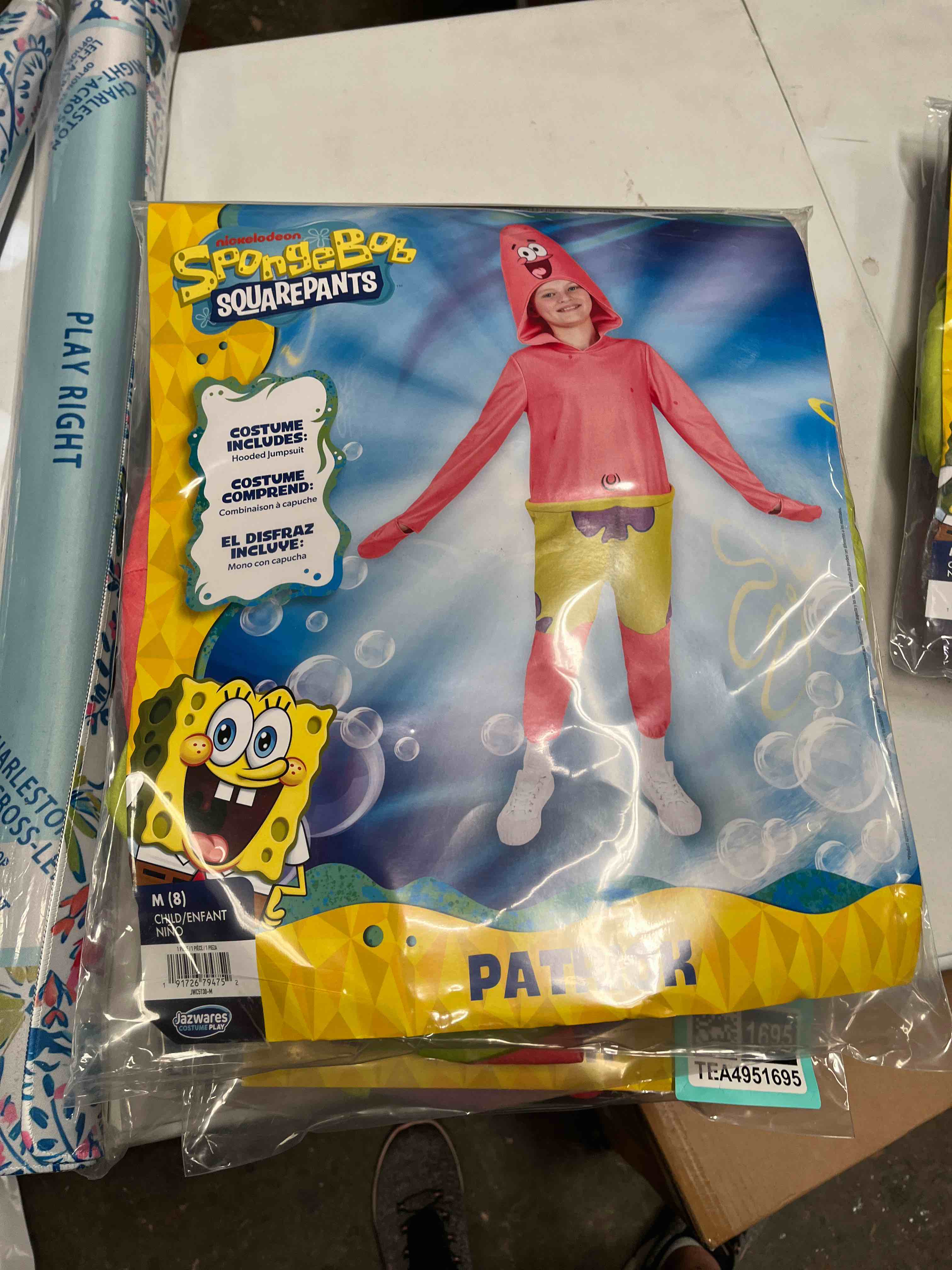 Condition photo showing Good Condition for spongebob squarepants patrick official youth onesie halloween costume - premium quality onesie jumps