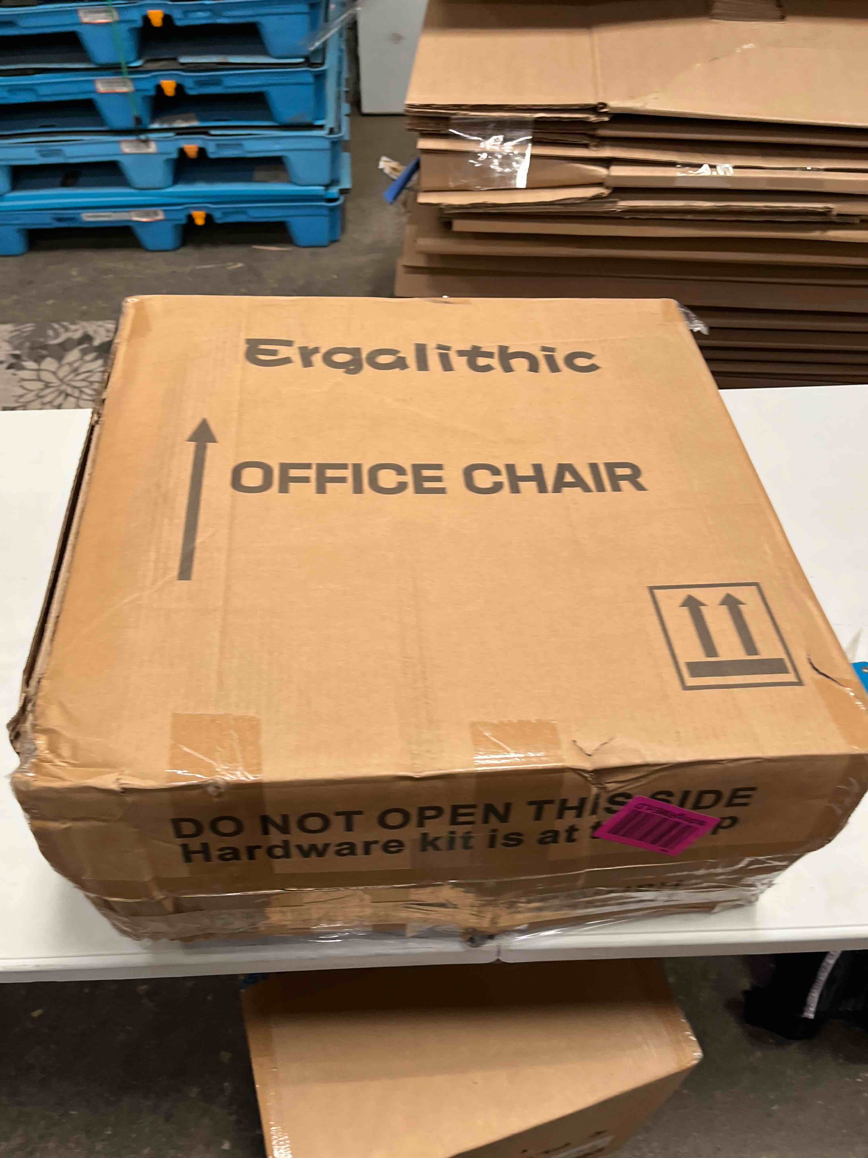 Condition photo showing Good Condition for ergalithic ergonomic office chair - x-shaped computer desk chair comfy, gaming chair, office chair with lumbar support, mesh office chairs with headrests, desk chair for long hours (black silver)