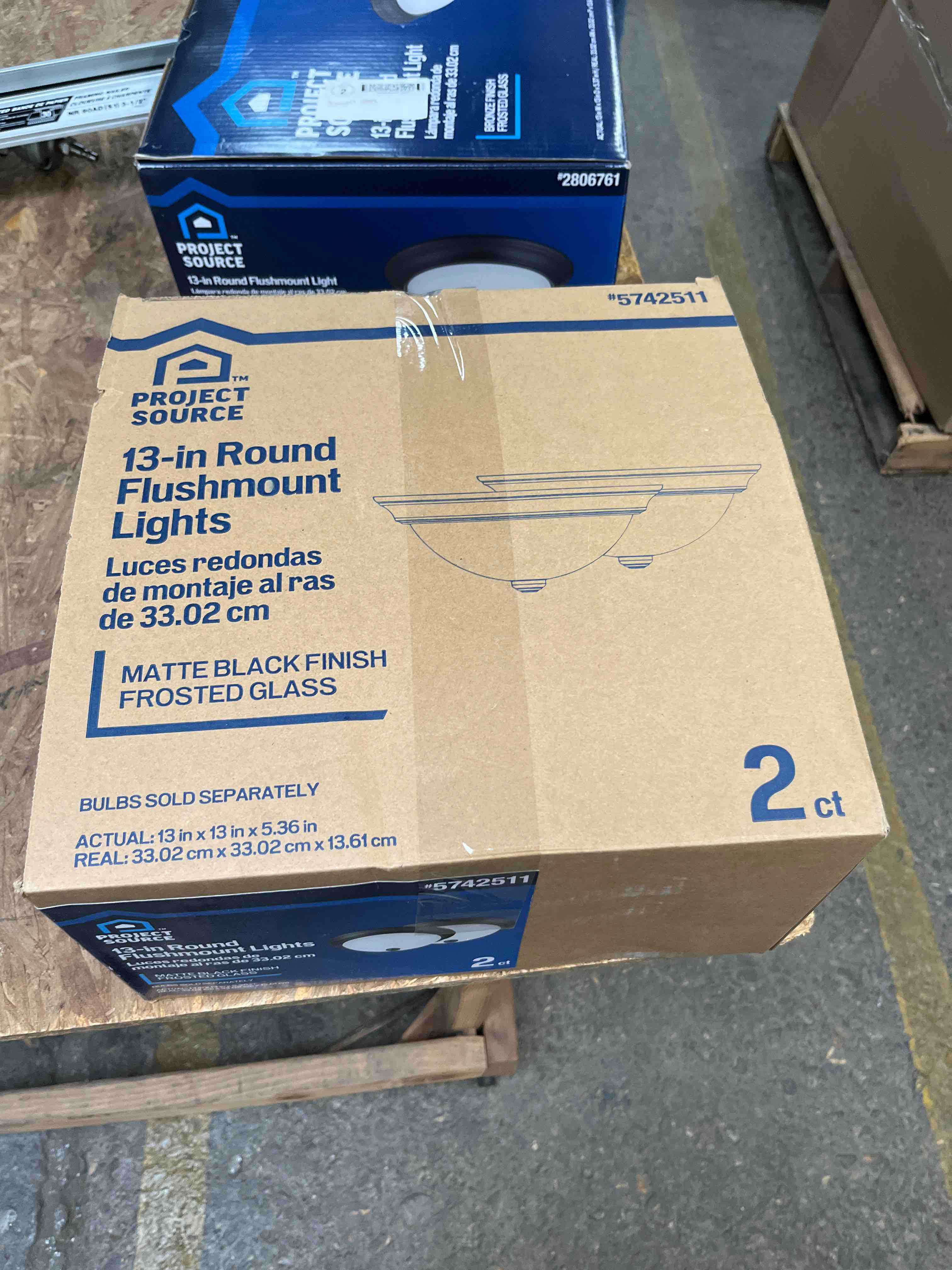 project source 13” round flush mount lights 2 ct