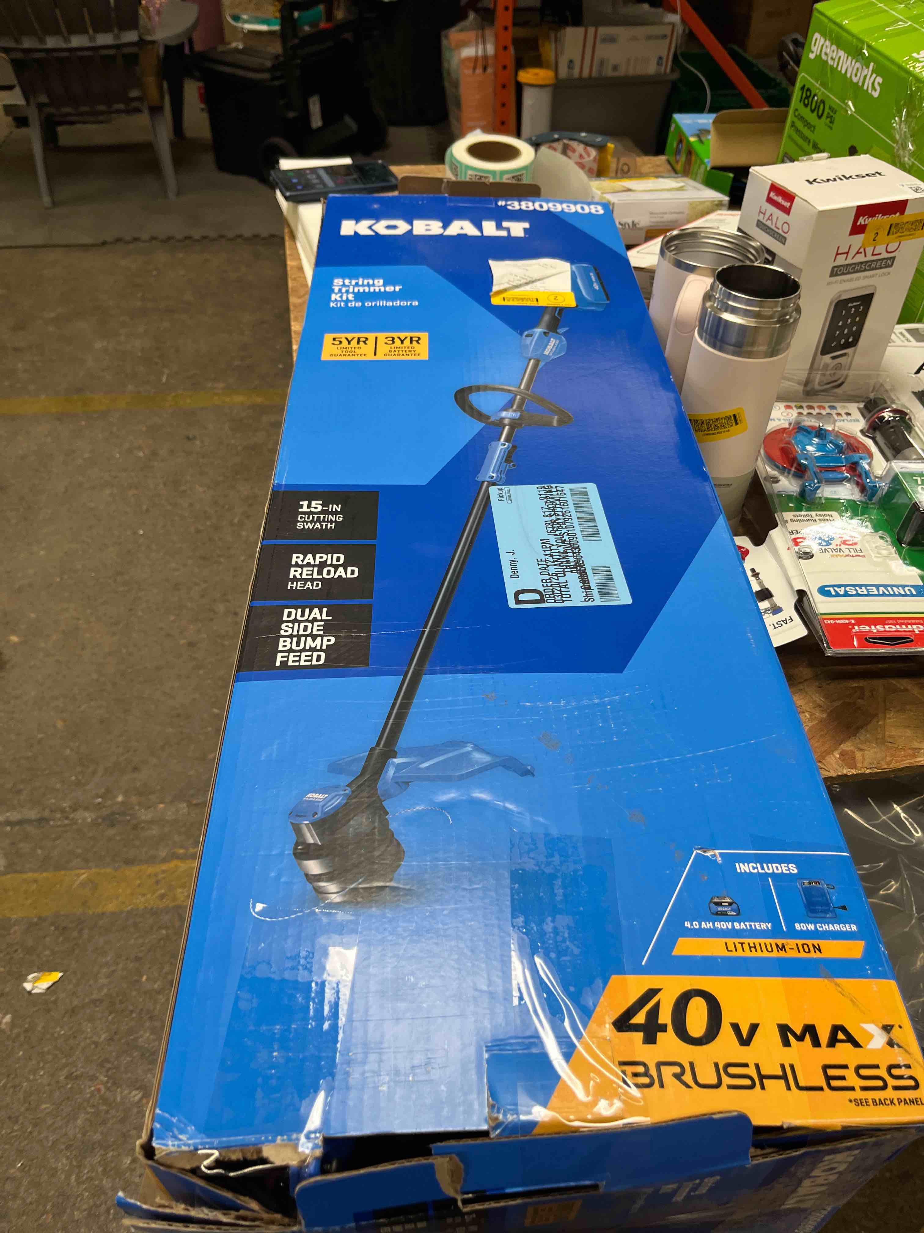 Condition photo showing Good Condition for kobalt gen4 40-volt 15-in straight cordless string trimmer (tool only)